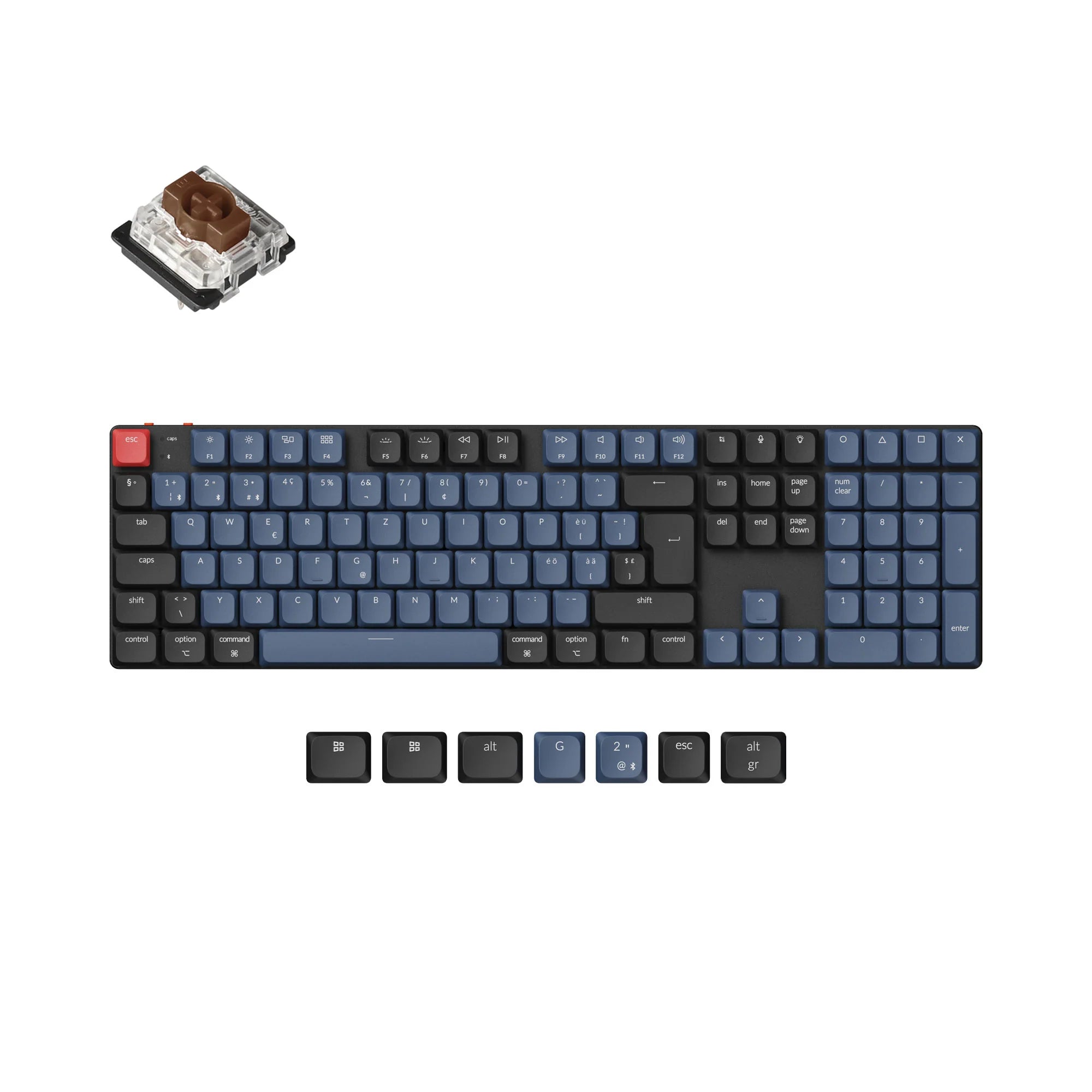 Keychron K5 Pro QMK/VIA Wireless Custom Mechanical Keyboard ISO Layout - View 6