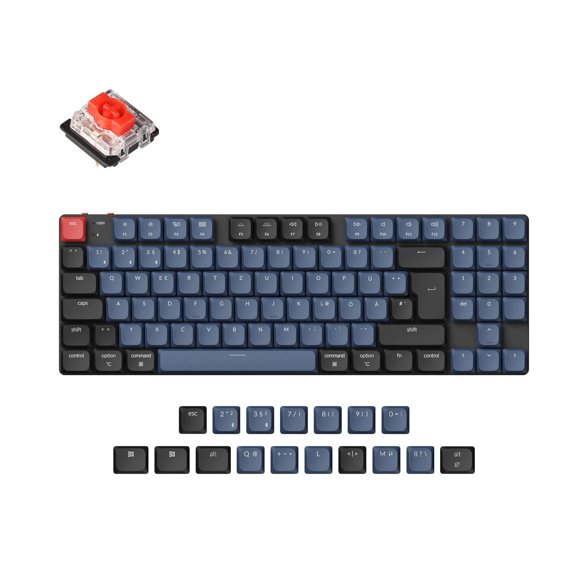 Keychron K13 Pro QMK/VIA Wireless Custom Mechanical Keyboard ISO Layout - View 3