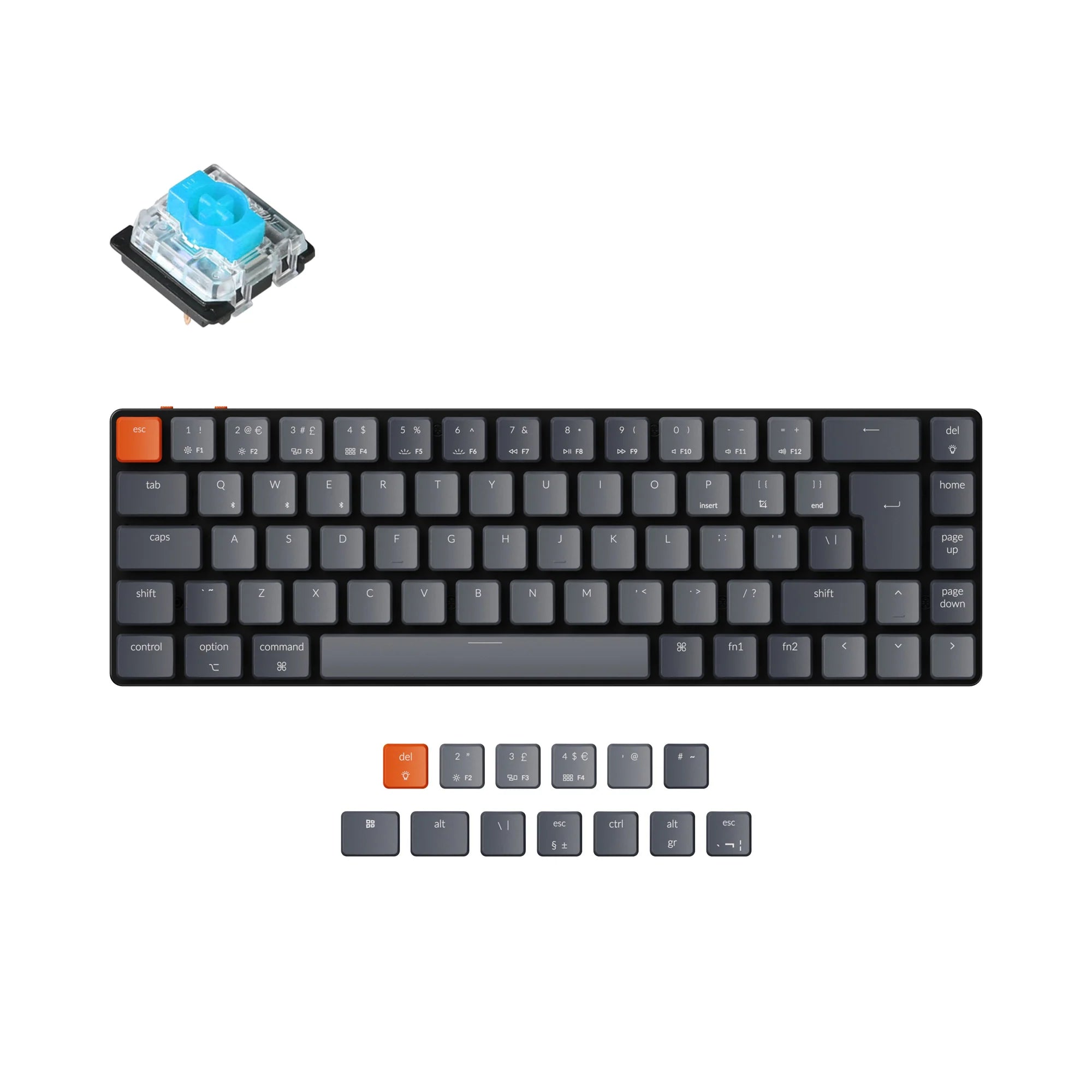 Keychron K7 Ultra-slim Wireless Mechanical Keyboard (UK ISO Layout) - View 2