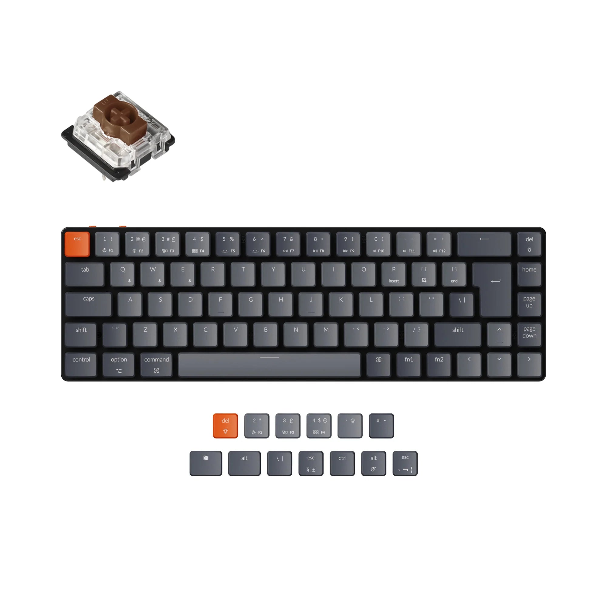 Keychron K7 Ultra-slim Wireless Mechanical Keyboard (UK ISO Layout) - View 3