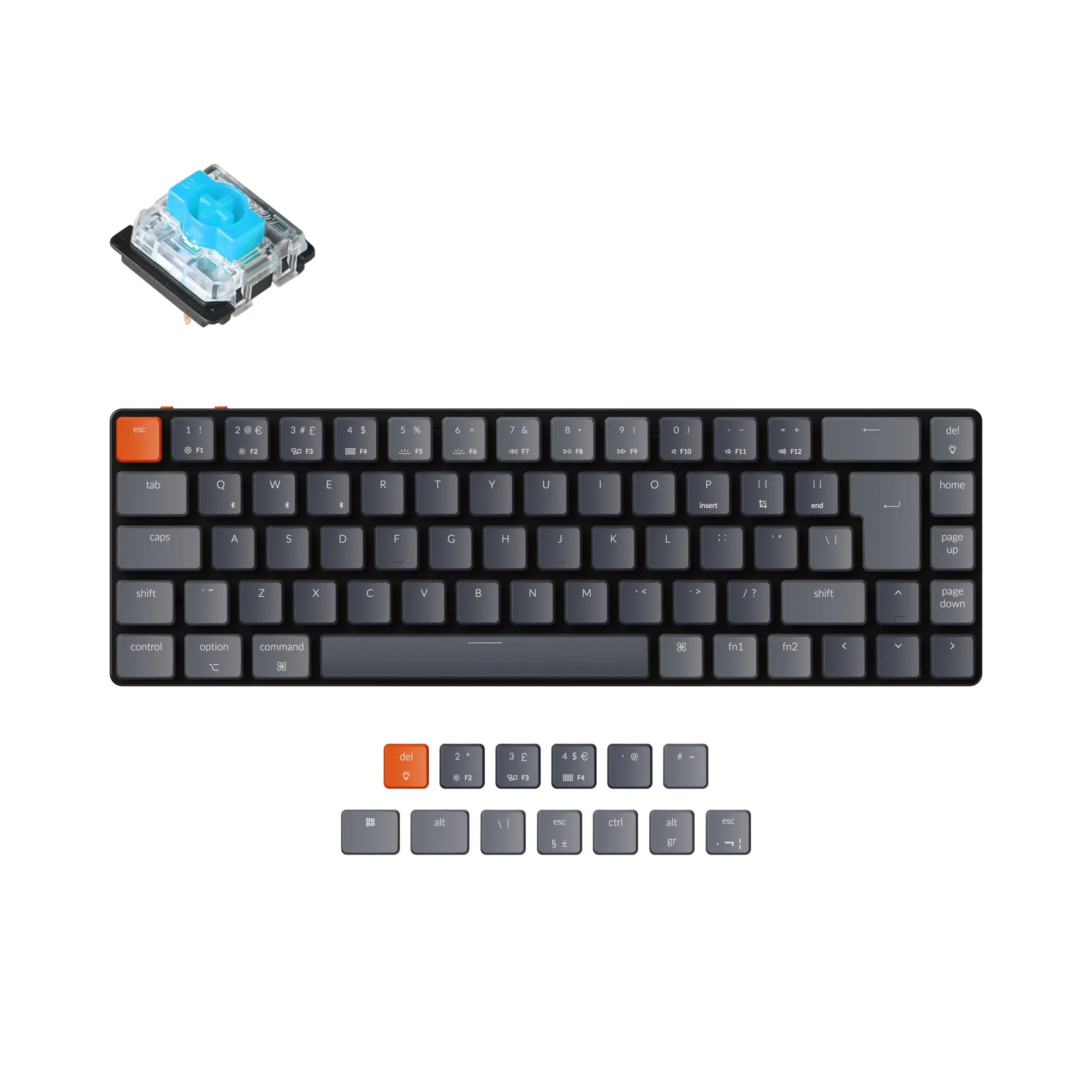 Keychron K7 Ultra-slim Wireless Mechanical Keyboard (UK ISO Layout) - View 5