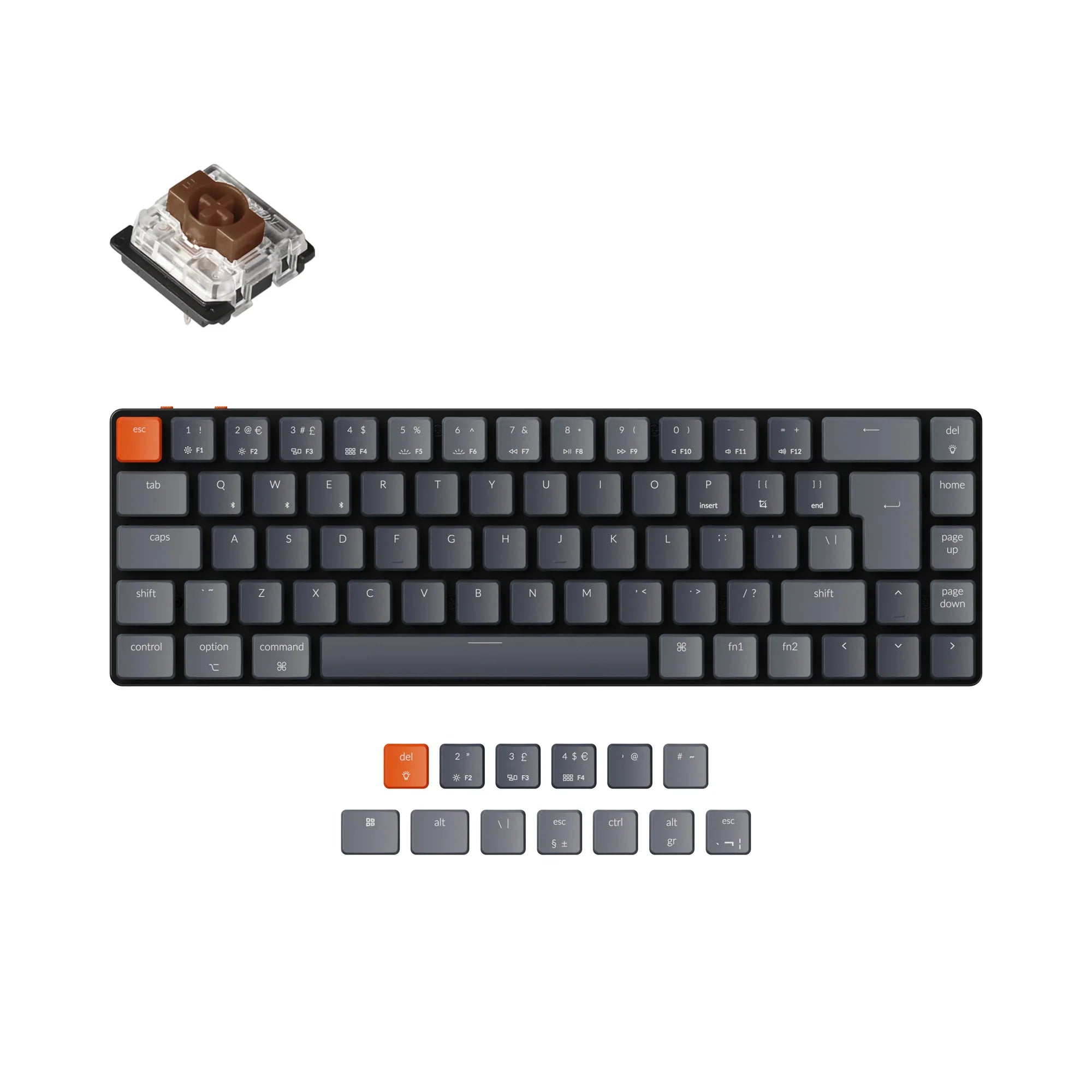 Keychron K7 Ultra-slim Wireless Mechanical Keyboard (UK ISO Layout) - View 6