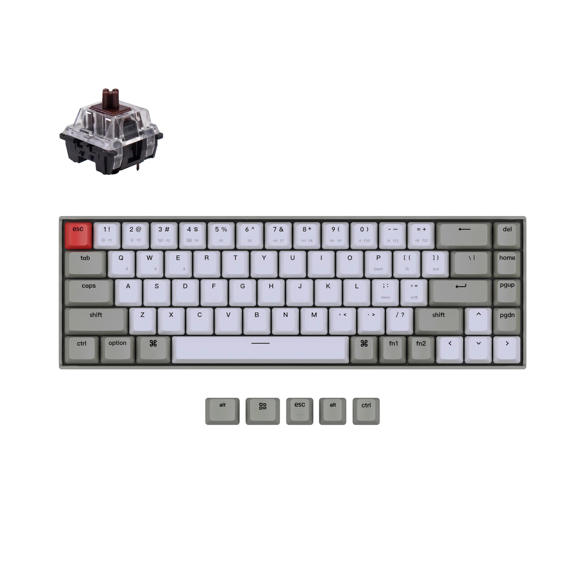 Keychron K6 Non-Backlight Wireless Mechanical Keyboard - View 3