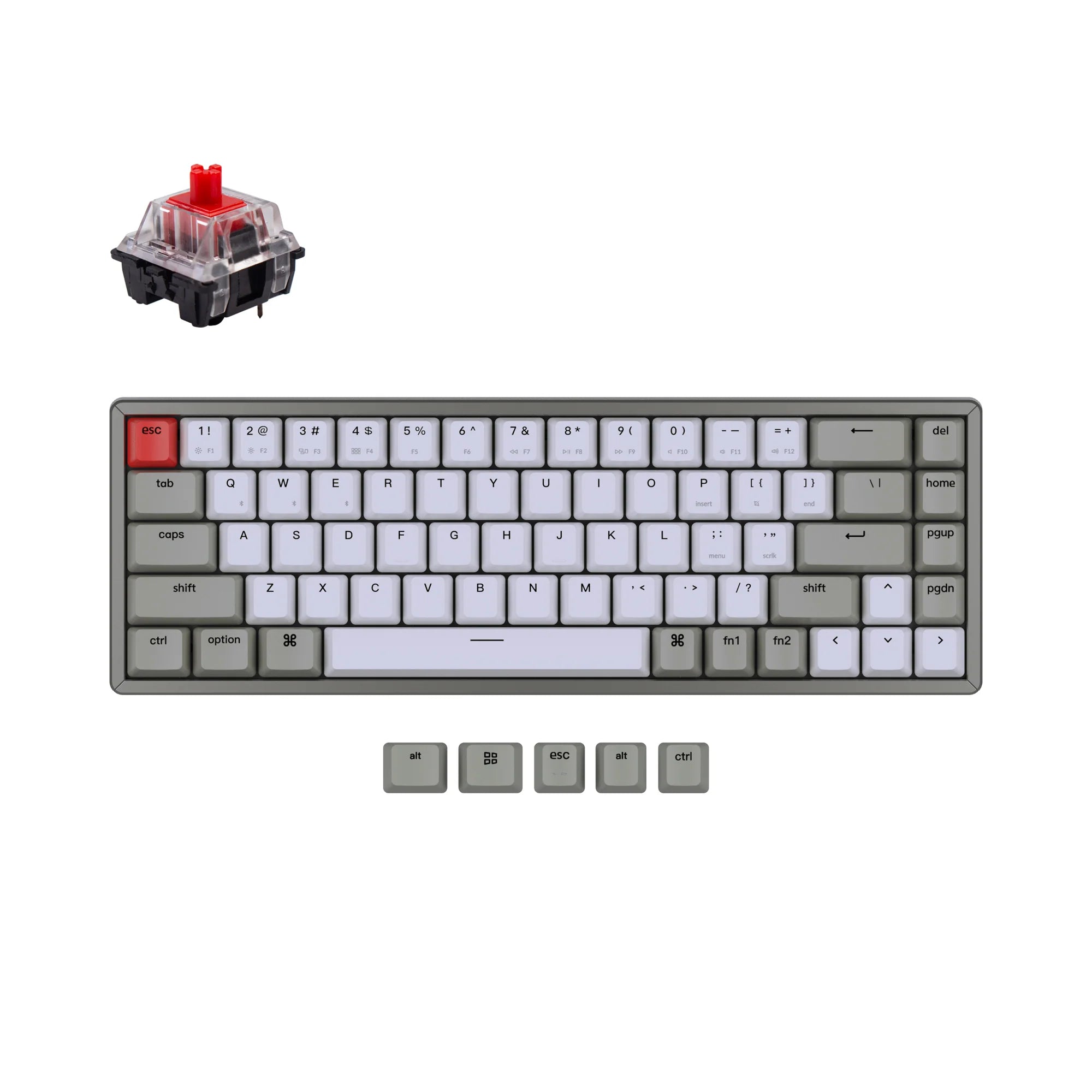 Keychron K6 Non-Backlight Wireless Mechanical Keyboard - View 4