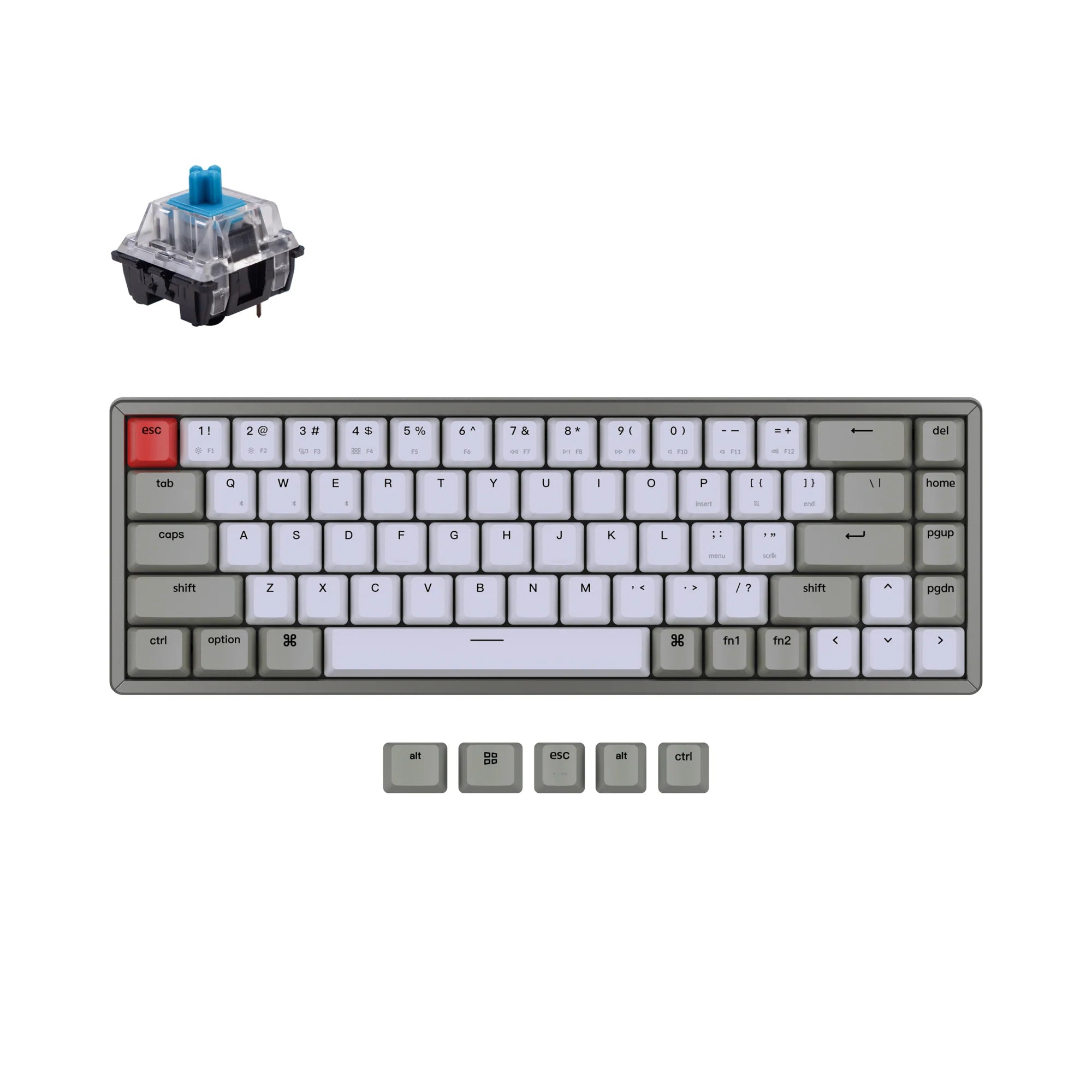 Keychron K6 Non-Backlight Wireless Mechanical Keyboard - View 5