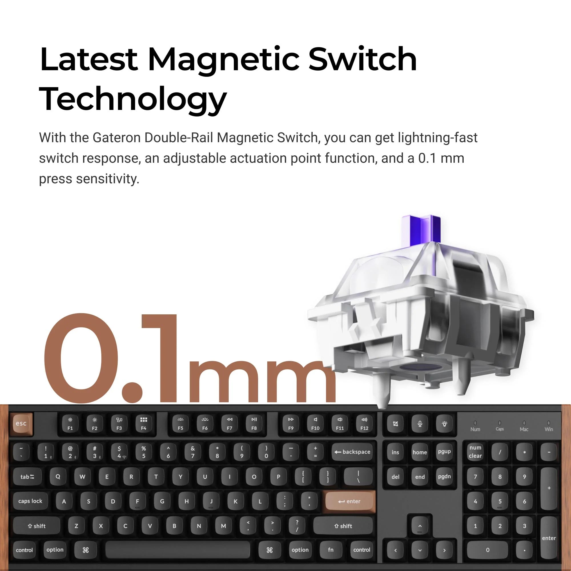 Keychron K10 HE Wireless Magnetic Switch Custom Keyboard - View 2