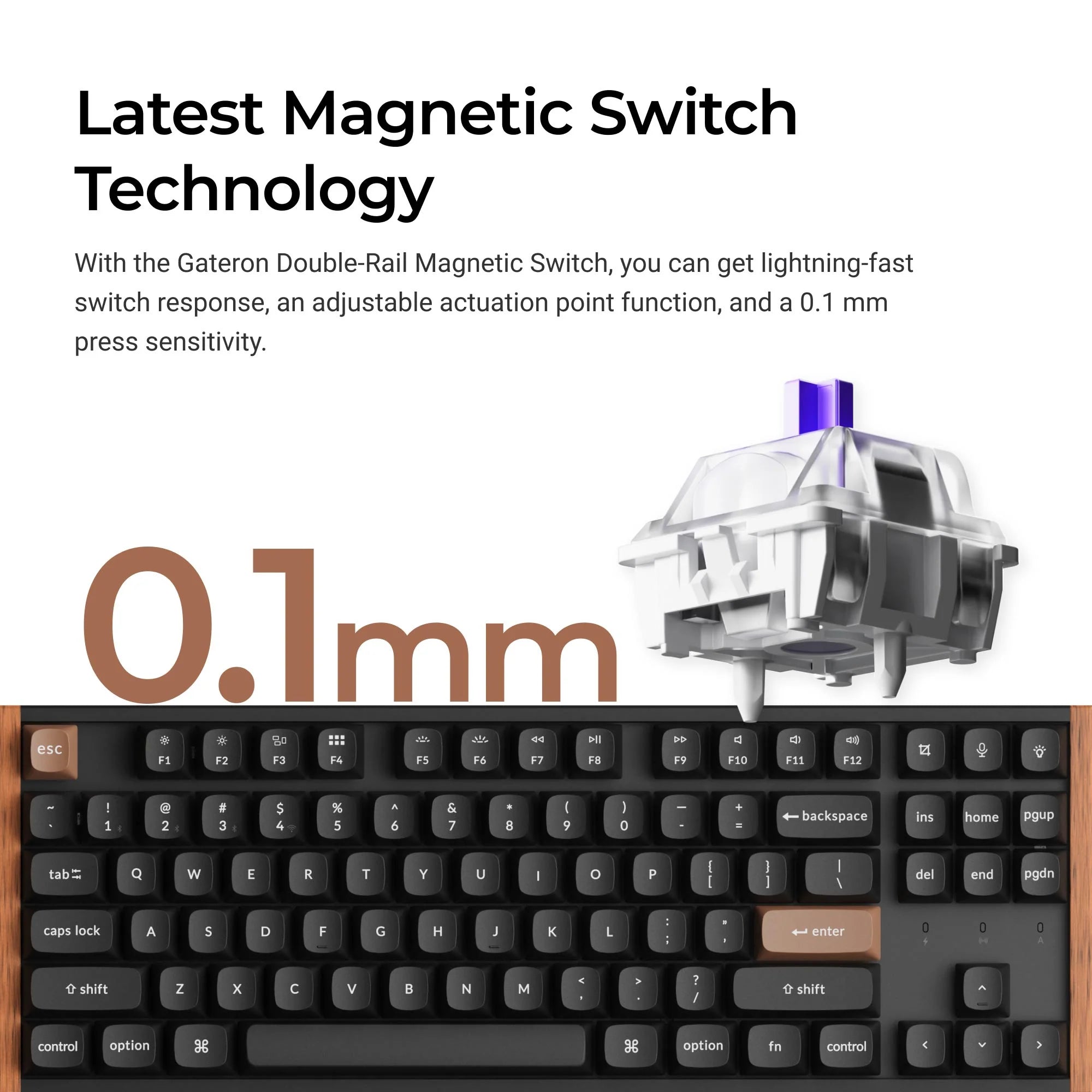 Keychron K8 HE Wireless Magnetic Switch Custom Keyboard - View 2