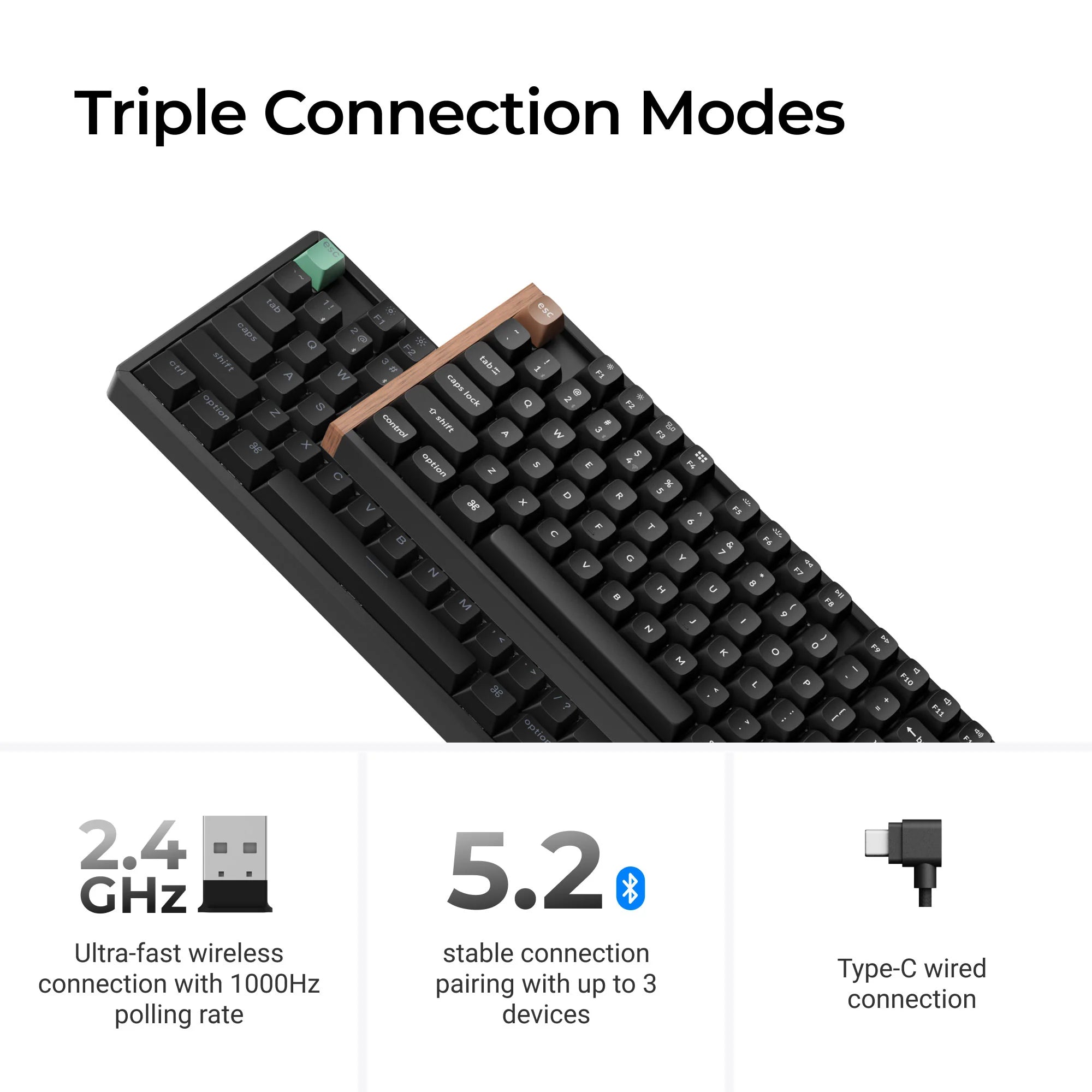 Keychron K8 HE Wireless Magnetic Switch Custom Keyboard - View 4
