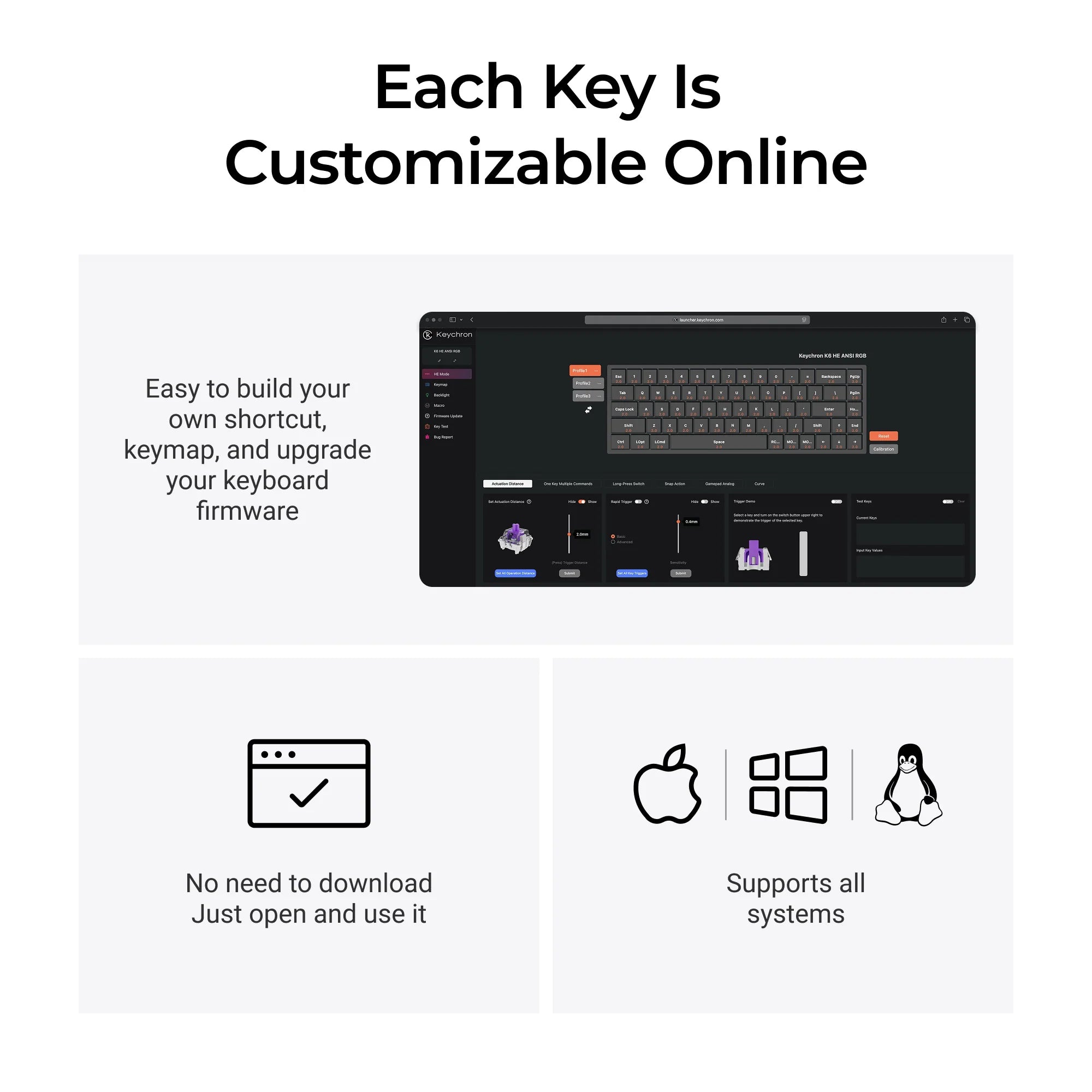 Keychron K6 HE Wireless Magnetic Switch Keyboard - View 6