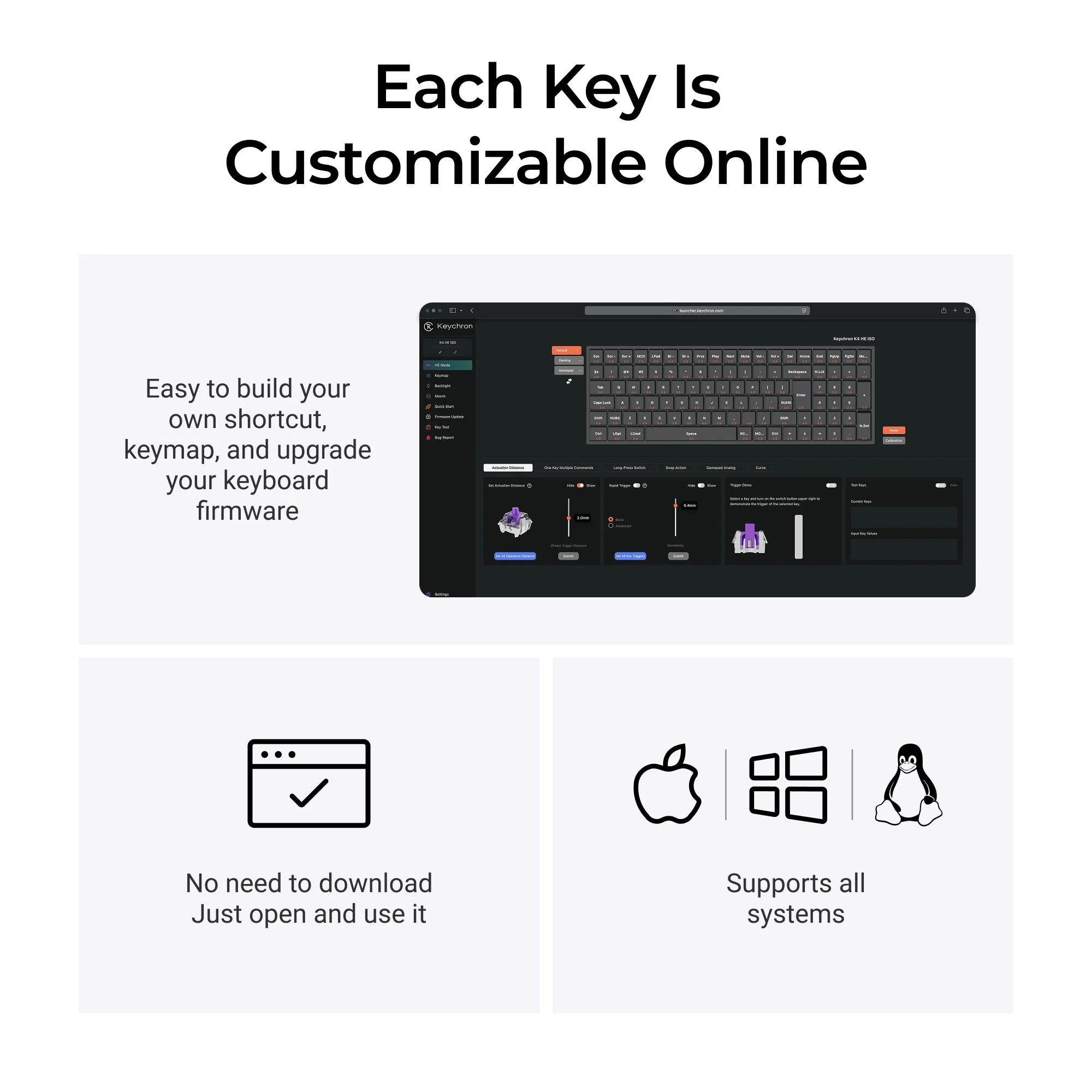 Keychron K4 HE Wireless Magnetic Switch Custom Keyboard ISO Layout Collection - View 5