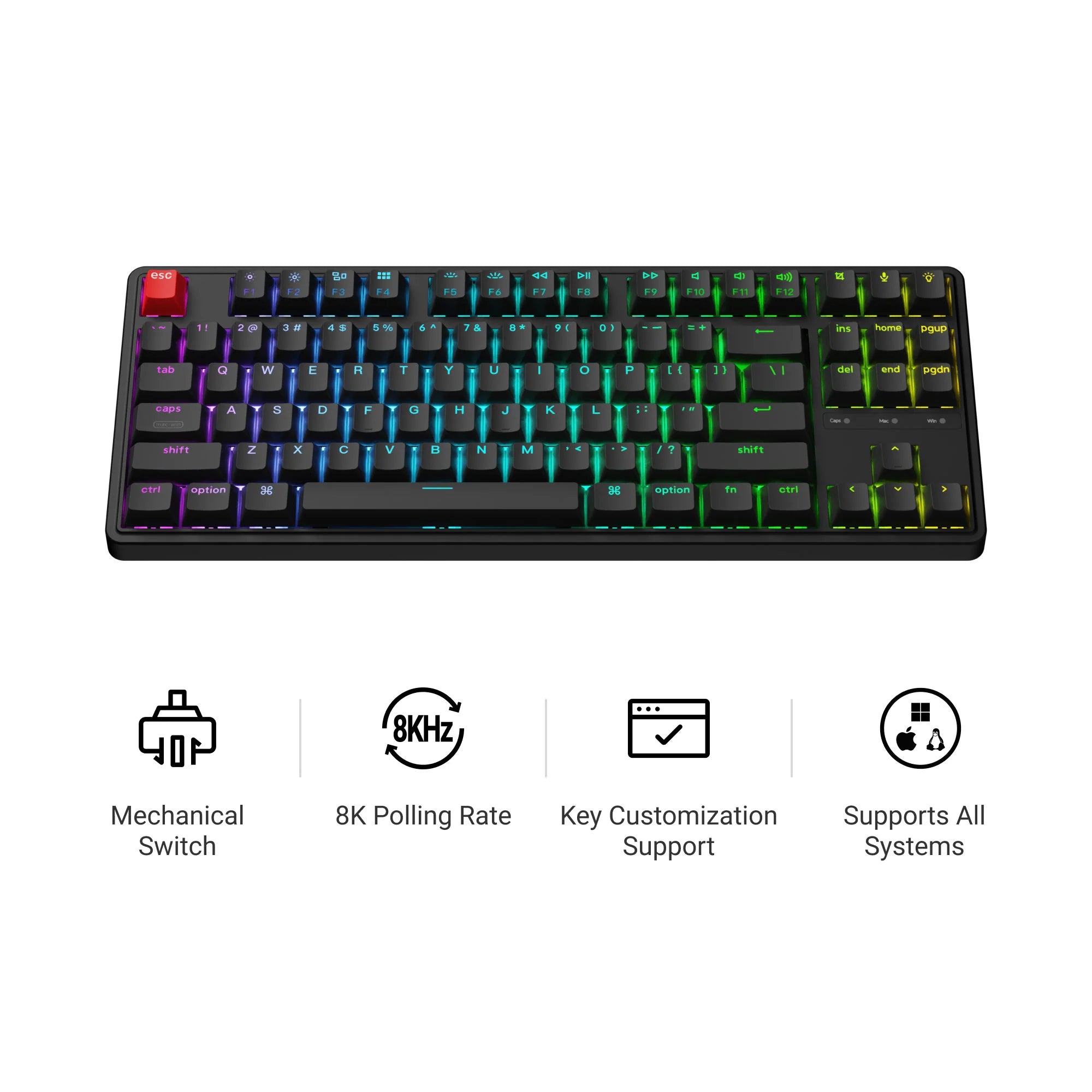 Keychron C3 Pro 8K QMK Wired Custom Mechanical Keyboard