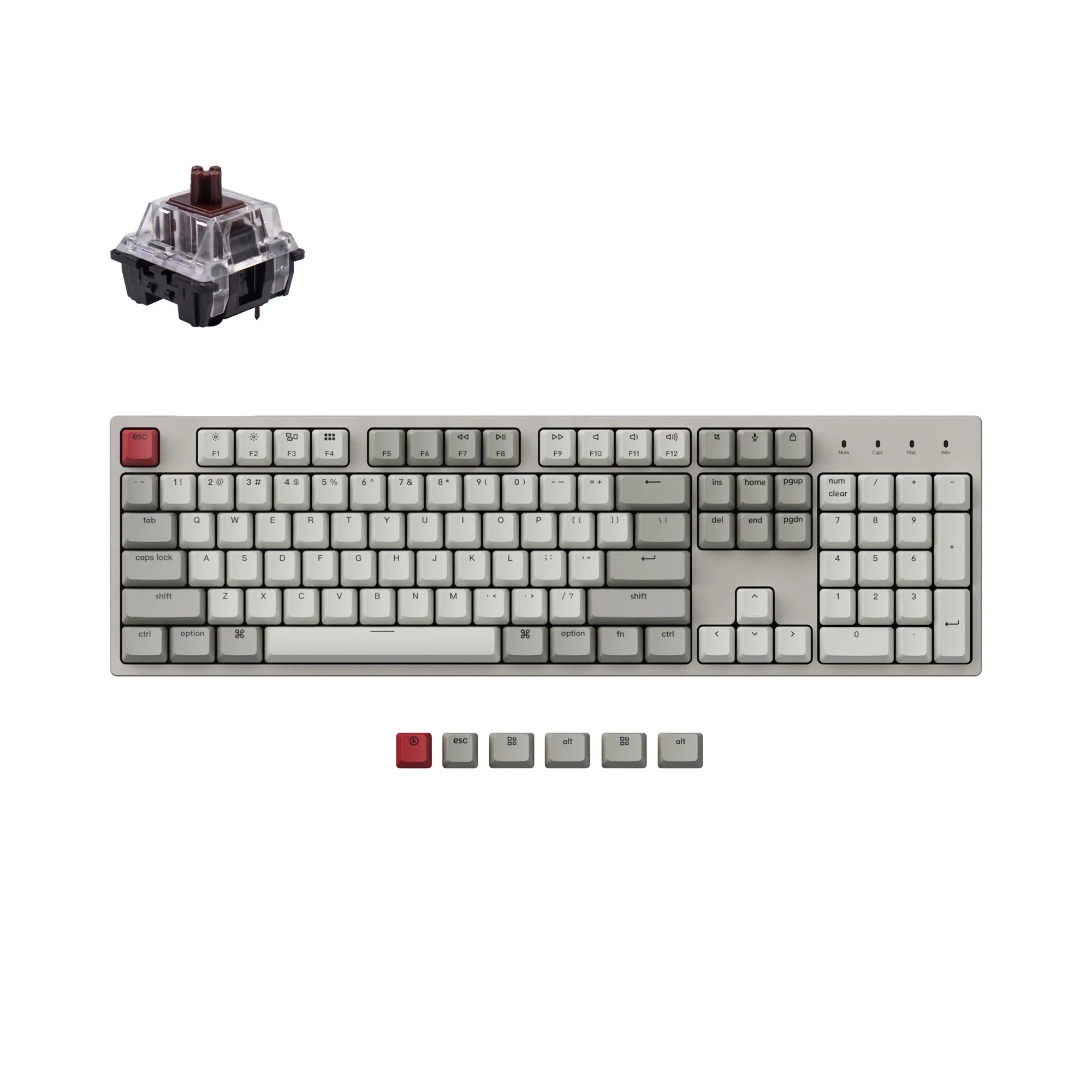 Keychron C2 Wired Mechanical Keyboard - View 3