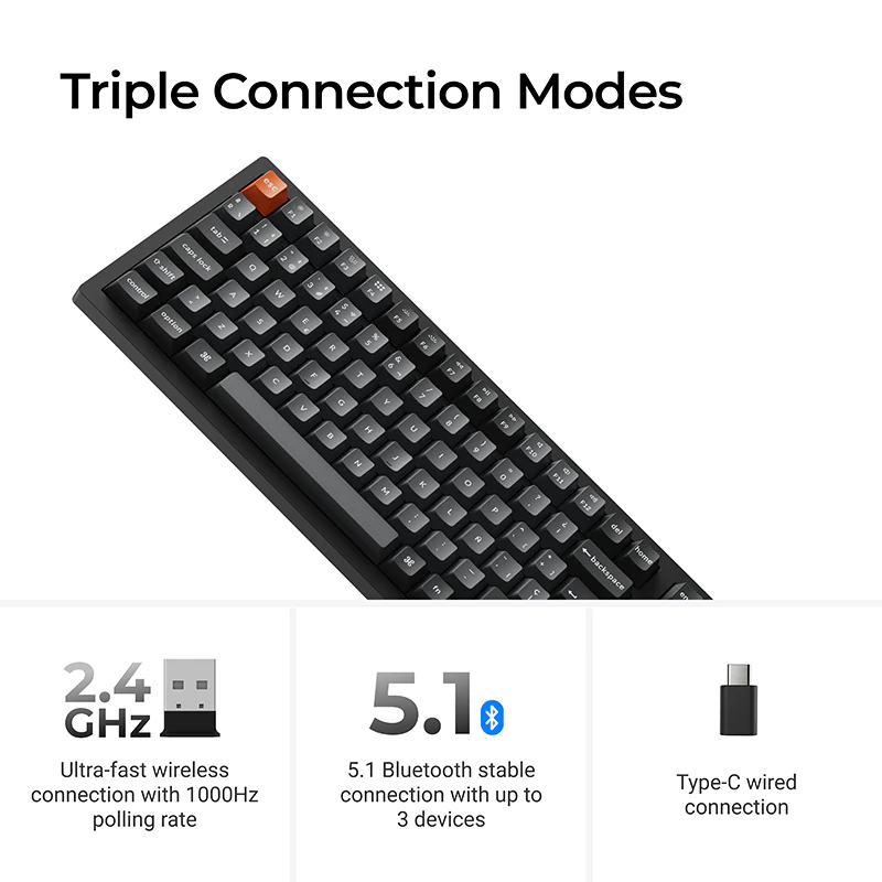 Keychron K4 Max QMK Wireless Mechanical Keyboard ISO Layout Collection - View 4