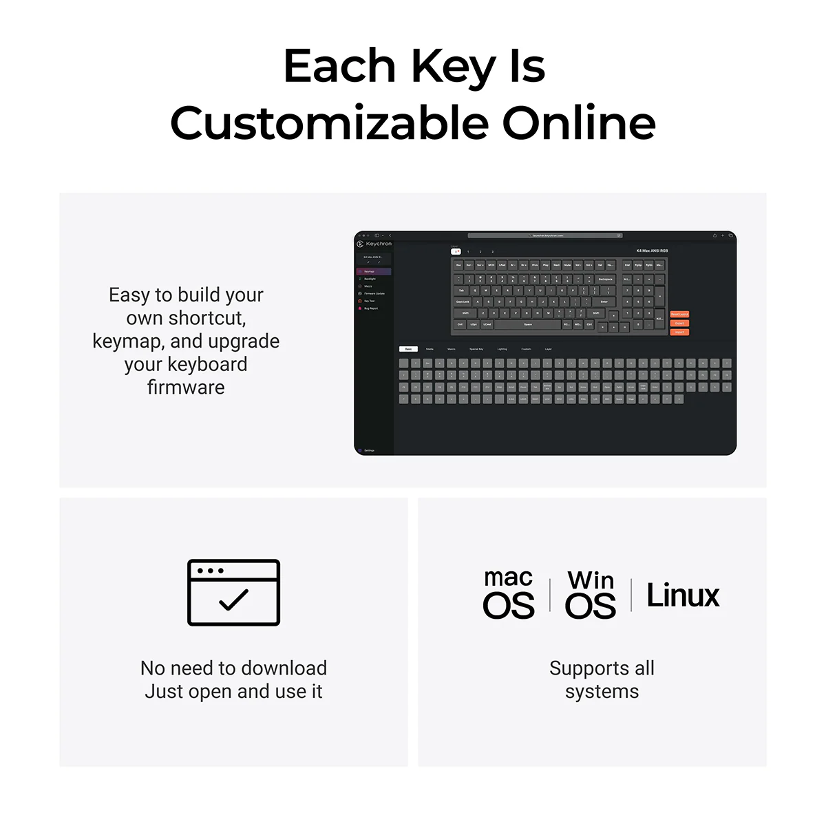 Keychron K4 Max QMK Wireless Mechanical Keyboard ISO Layout Collection - View 5