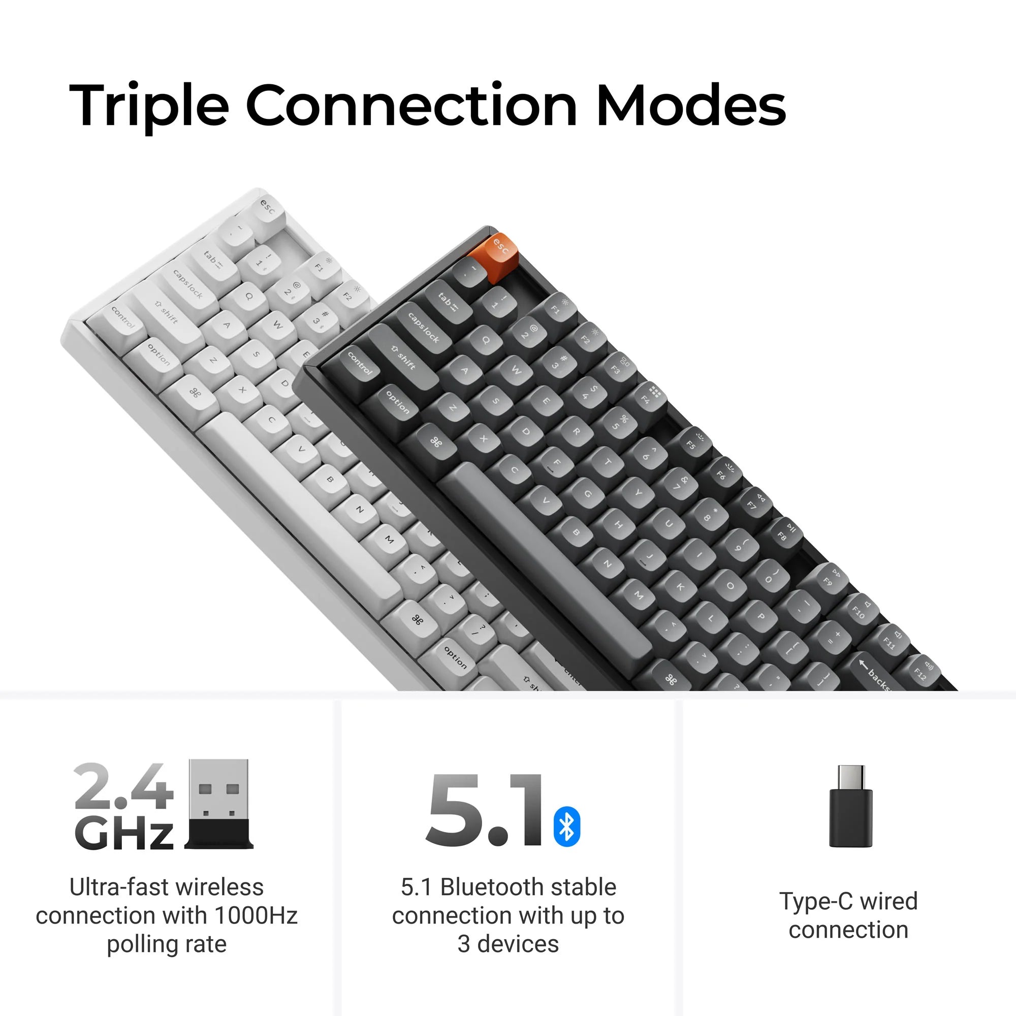 Keychron K8 Max QMK Wireless Mechanical Keyboard - View 3