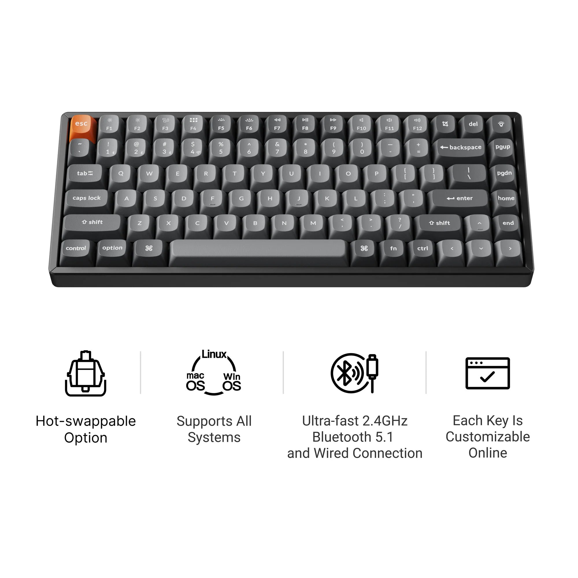 Keychron K2 Max QMK Wireless Mechanical Keyboard