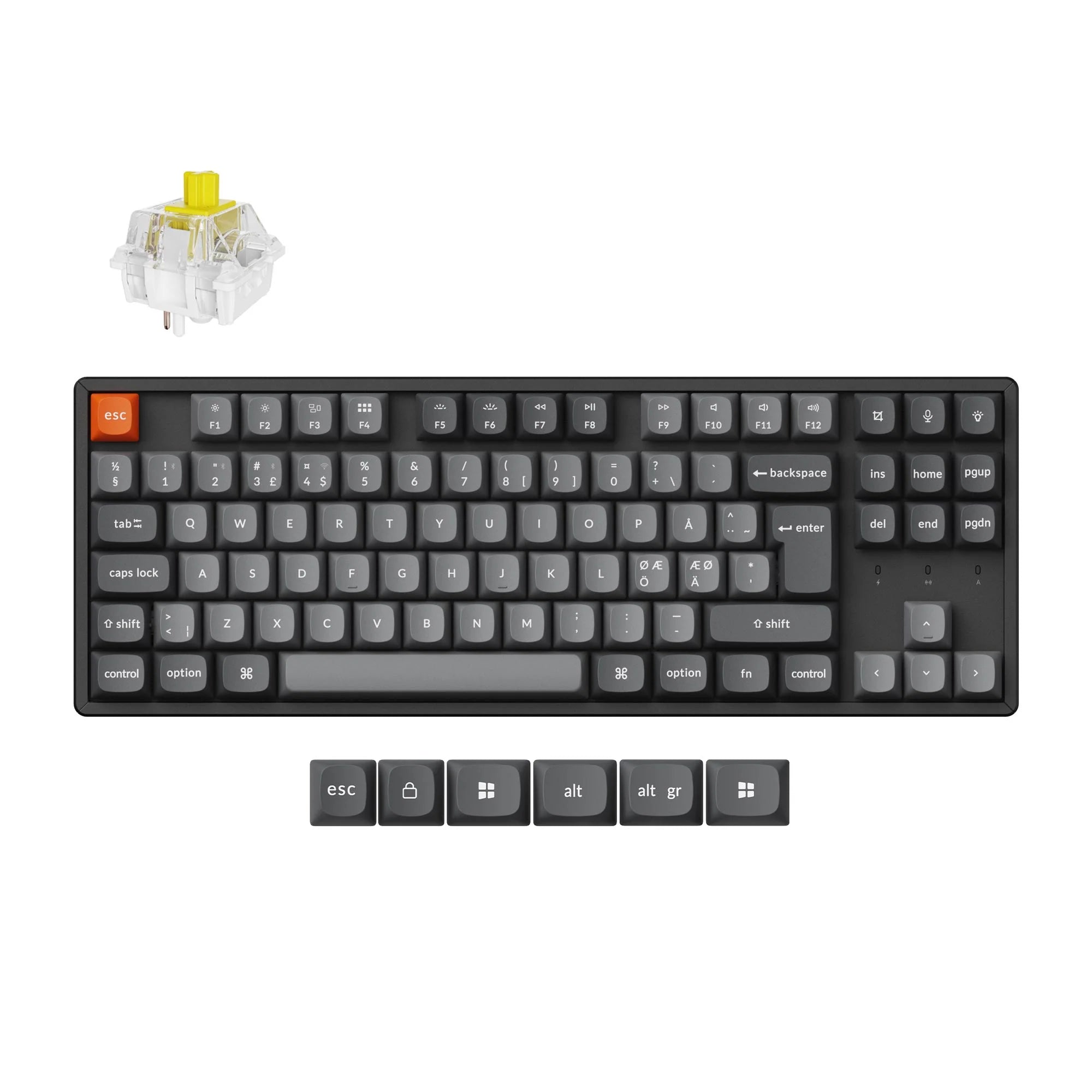 Keychron K8 Max QMK Wireless Mechanical Keyboard ISO Layout Collection - View 3
