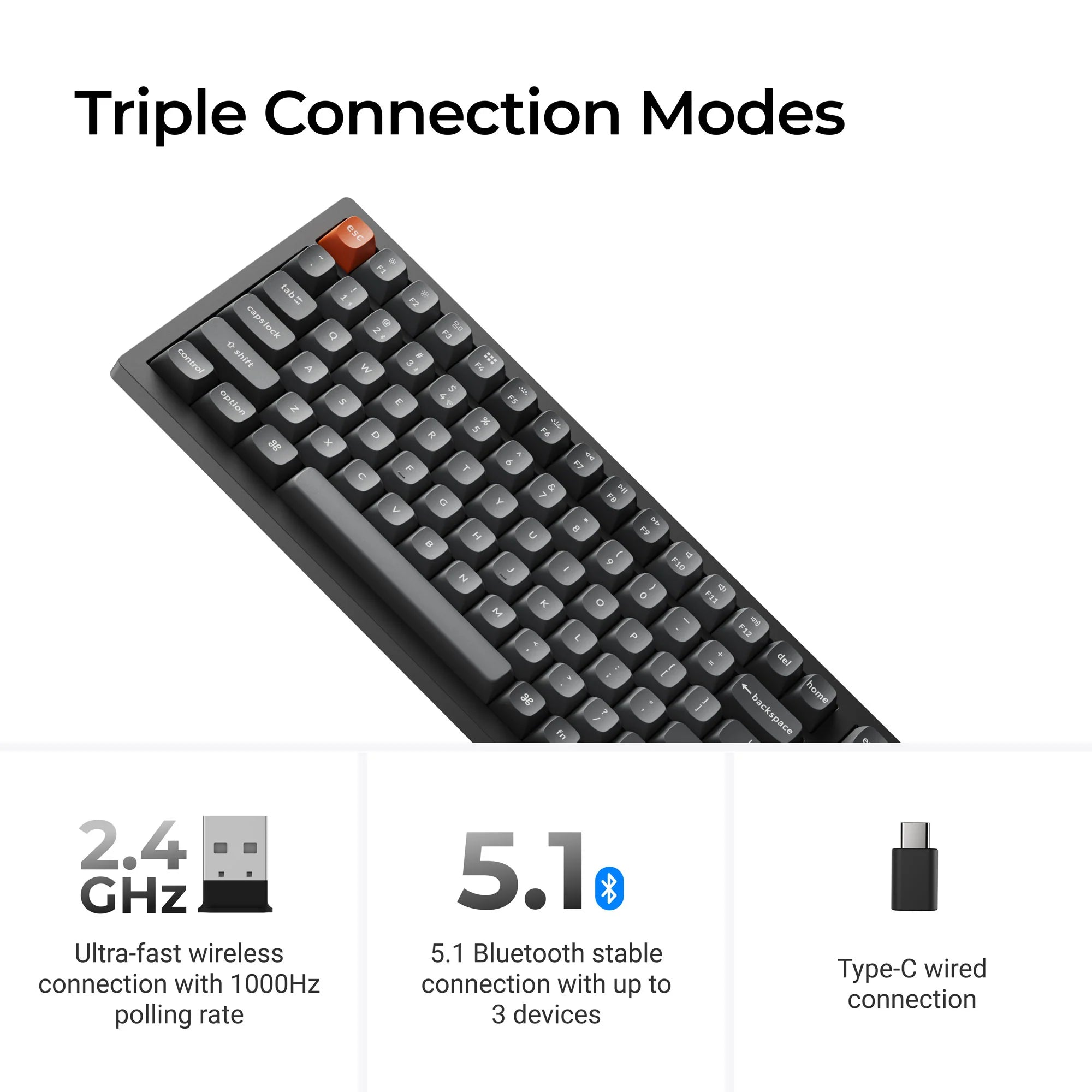 Keychron K4 Max QMK Wireless Mechanical Keyboard - View 3