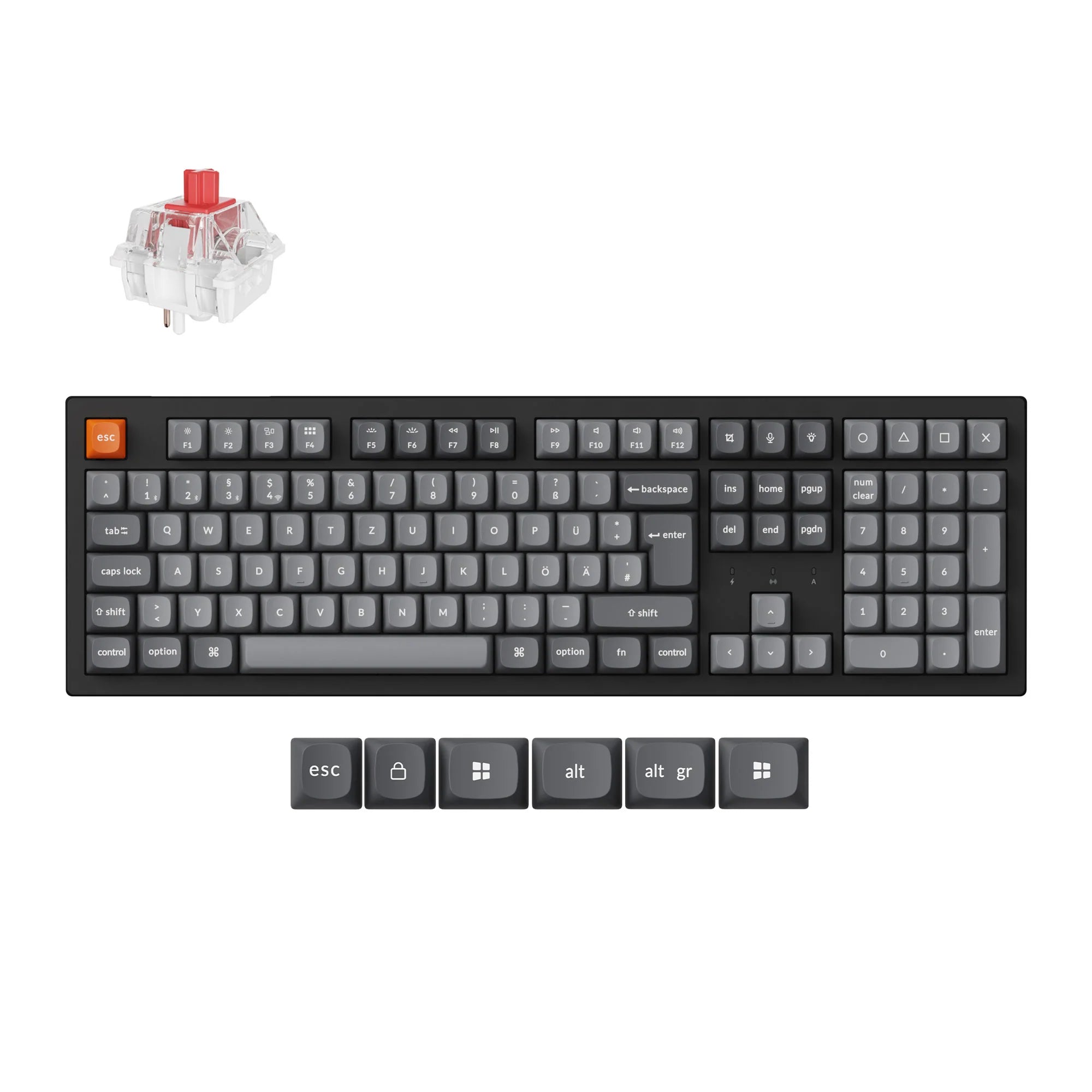 Keychron K10 Max QMK Wireless Mechanical Keyboard ISO Layout Collection - View 4