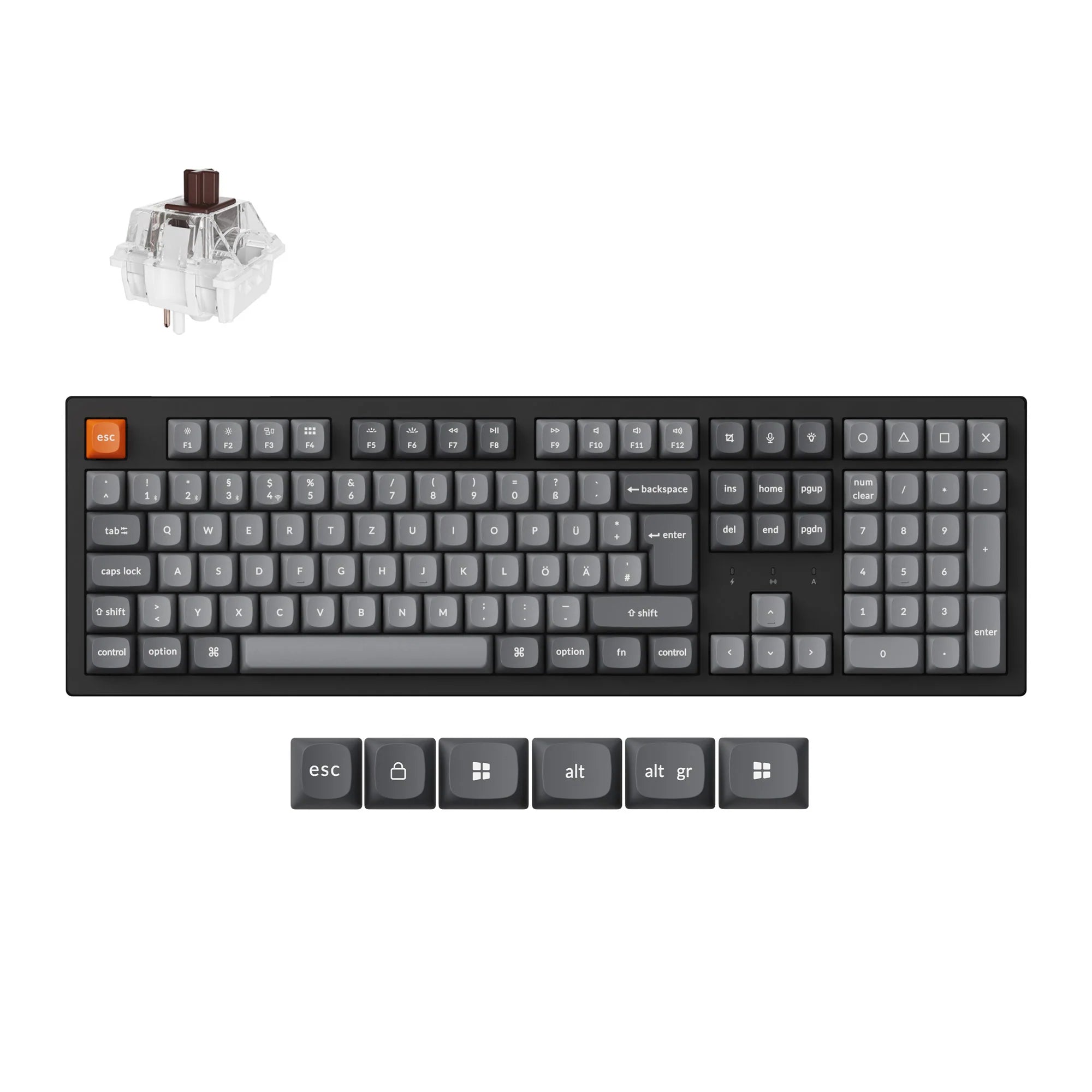 Keychron K10 Max QMK Wireless Mechanical Keyboard ISO Layout Collection - View 5