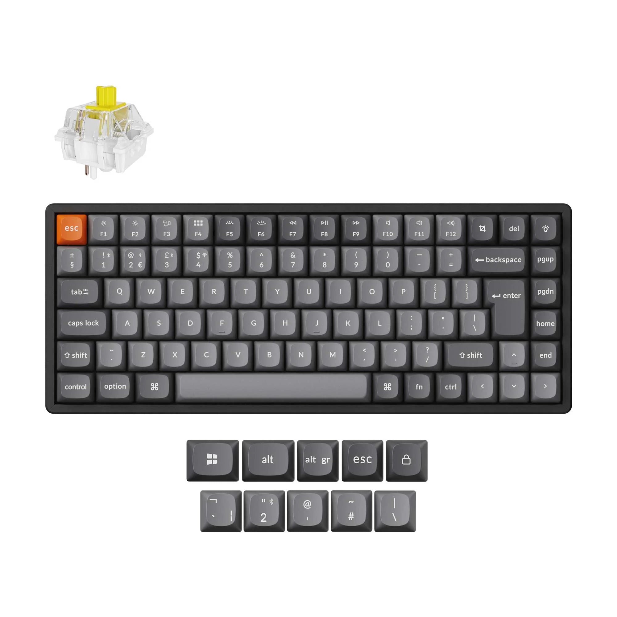 Keychron K2 Max QMK Wireless Mechanical Keyboard ISO Layout Collection - View 3