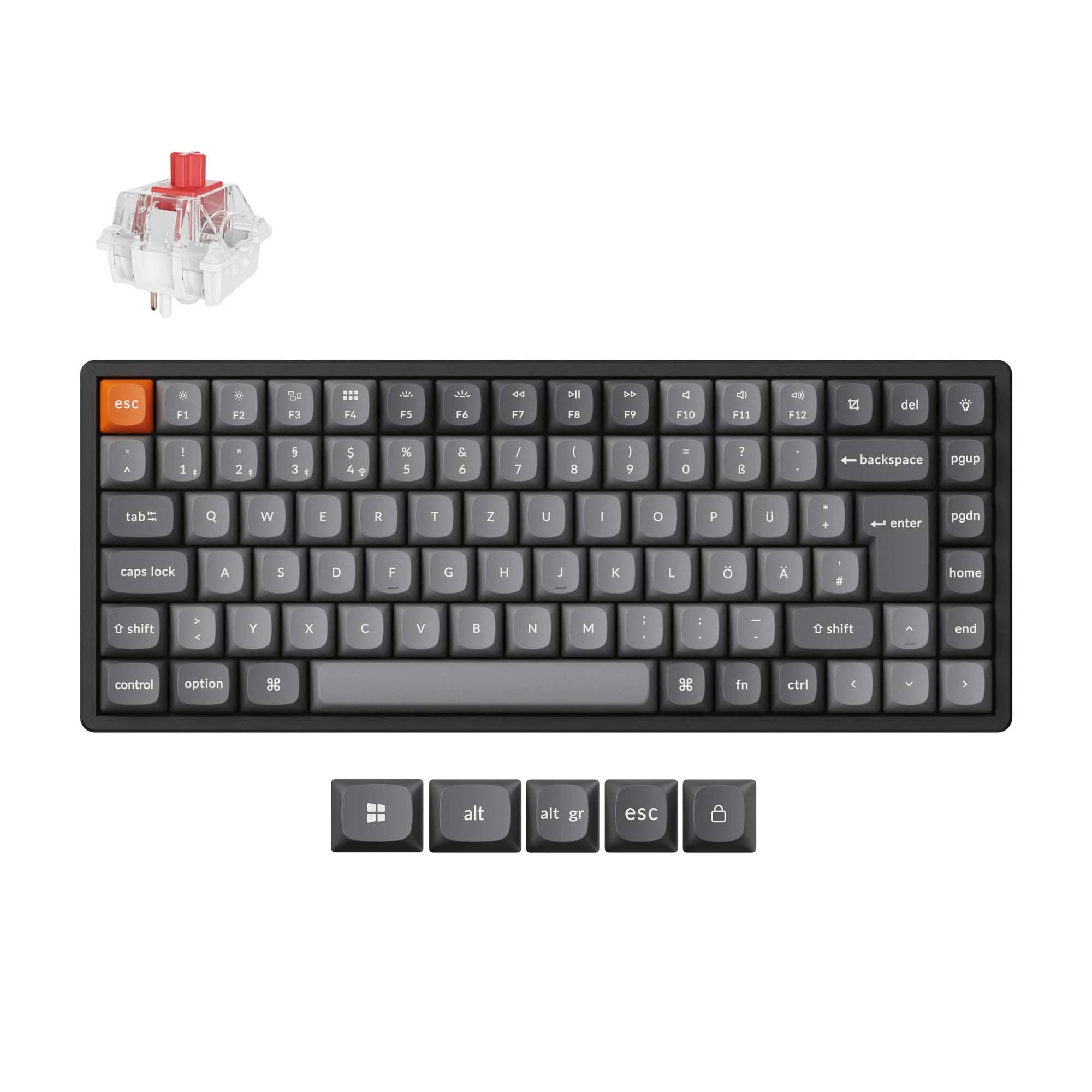 Keychron K2 Max QMK Wireless Mechanical Keyboard ISO Layout Collection - View 4