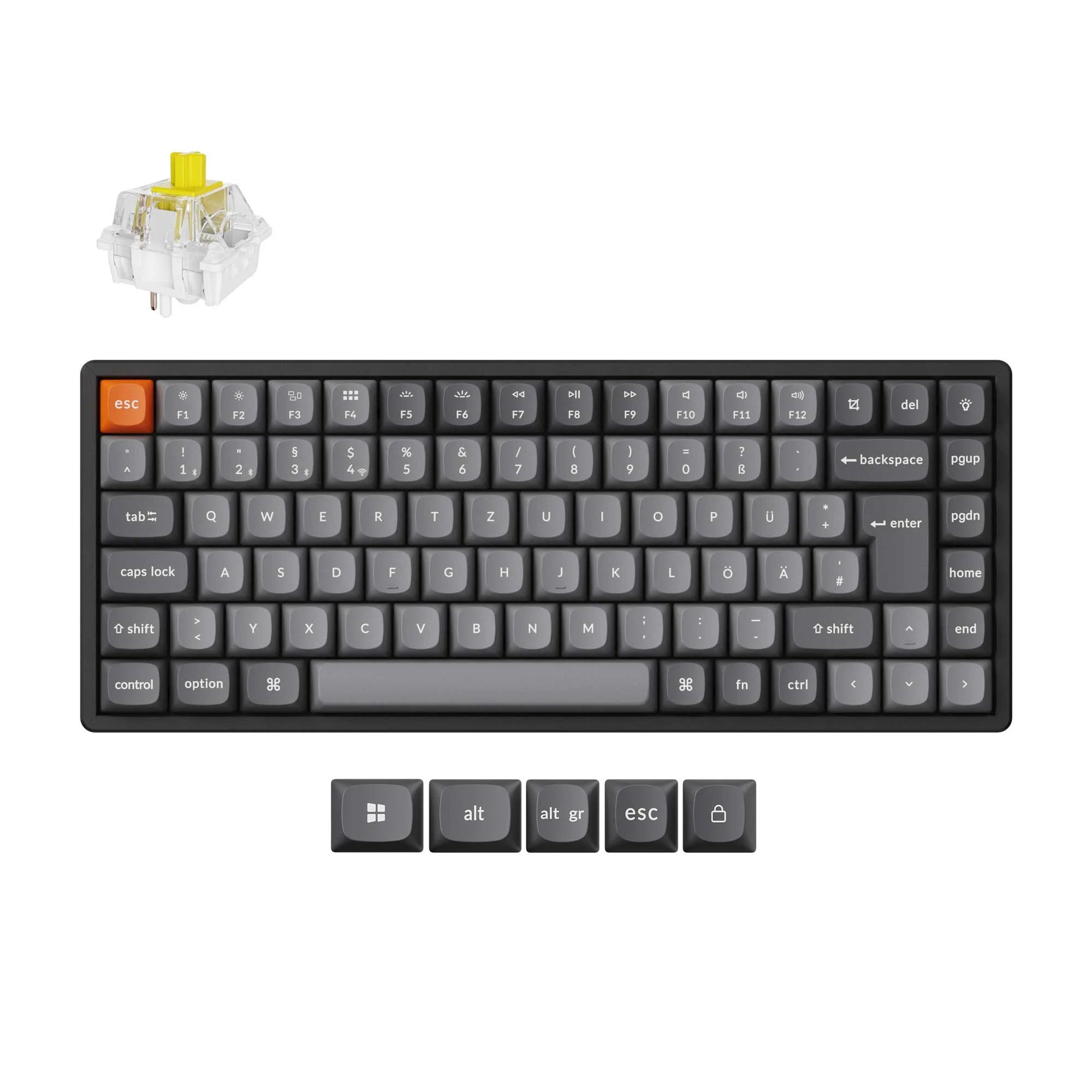 Keychron K2 Max QMK Wireless Mechanical Keyboard ISO Layout Collection - View 6