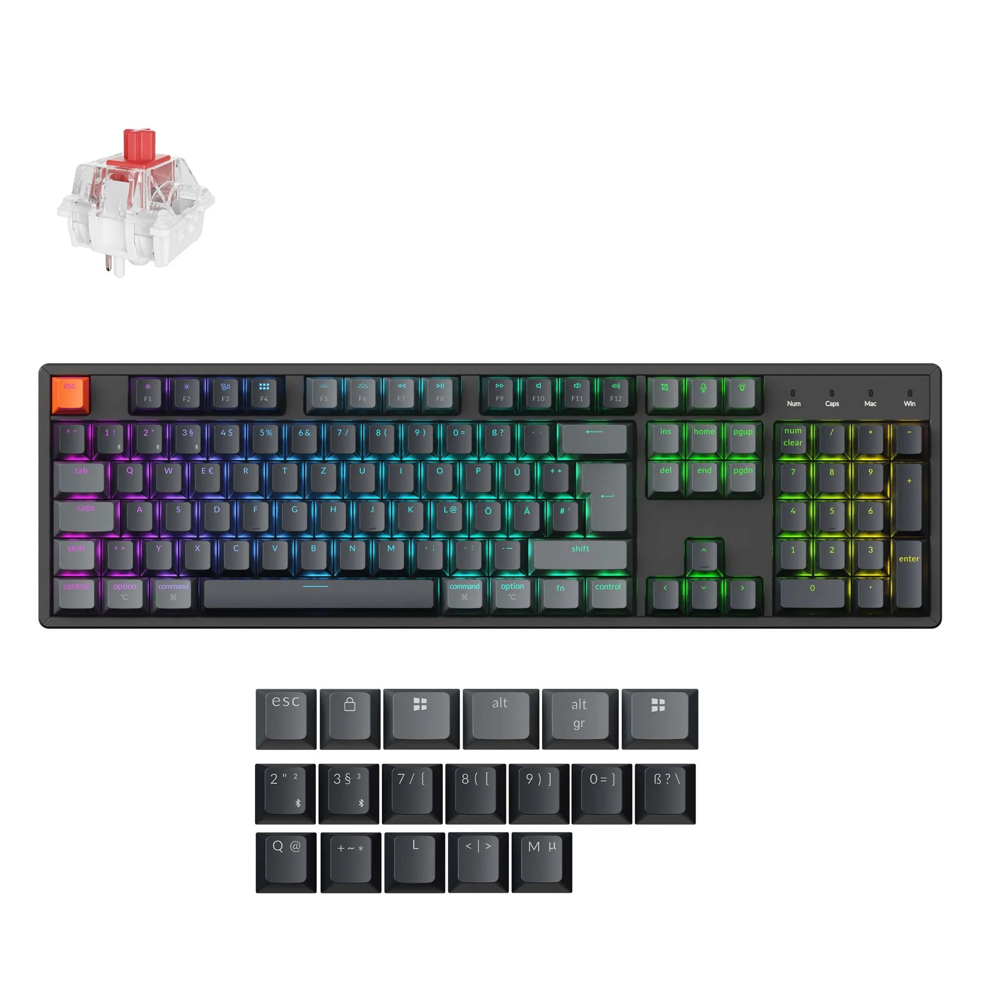 Keychron K10 QMK Wireless Mechanical Keyboard (ISO Layout) - Version 2 - View 4