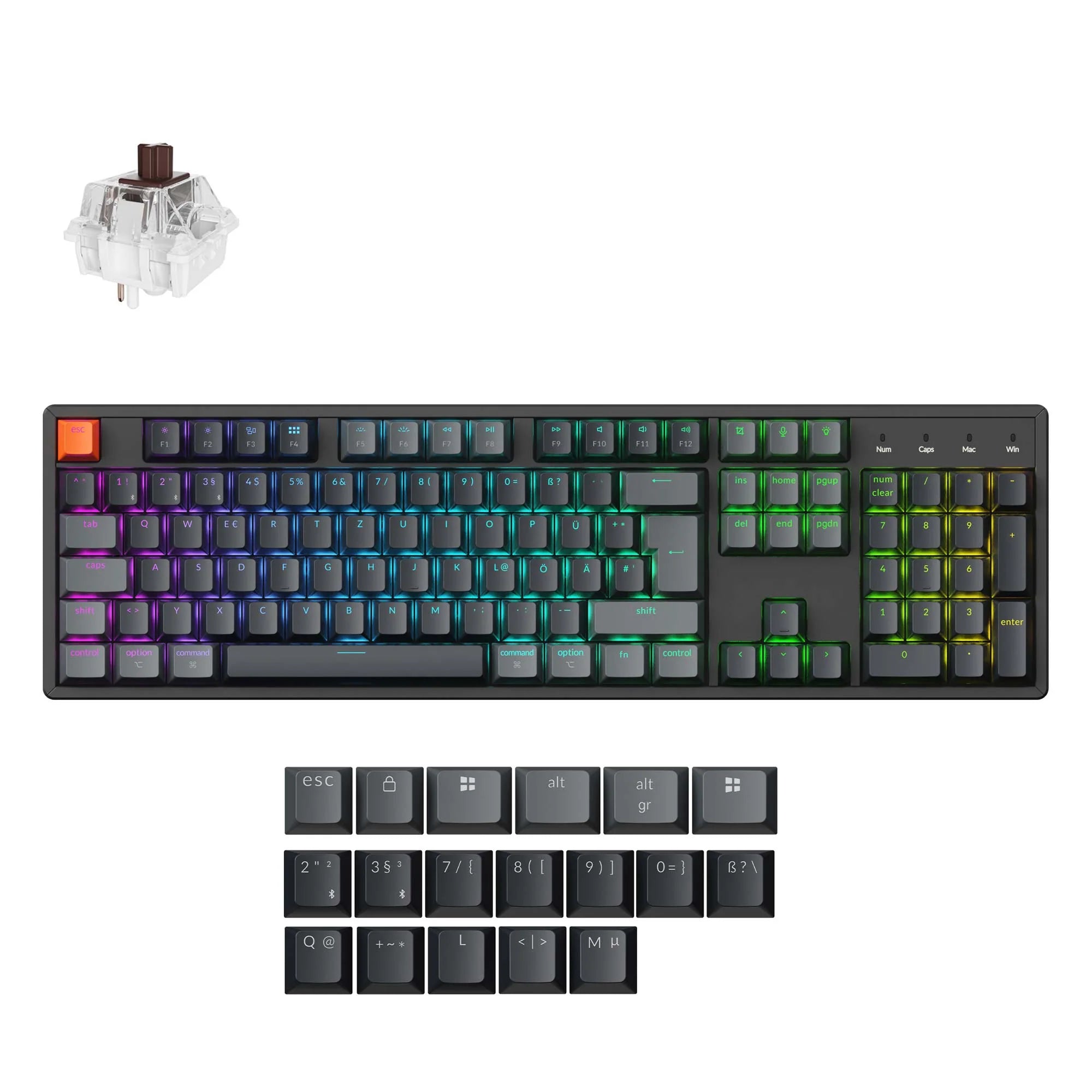 Keychron K10 QMK Wireless Mechanical Keyboard (ISO Layout) - Version 2 - View 5