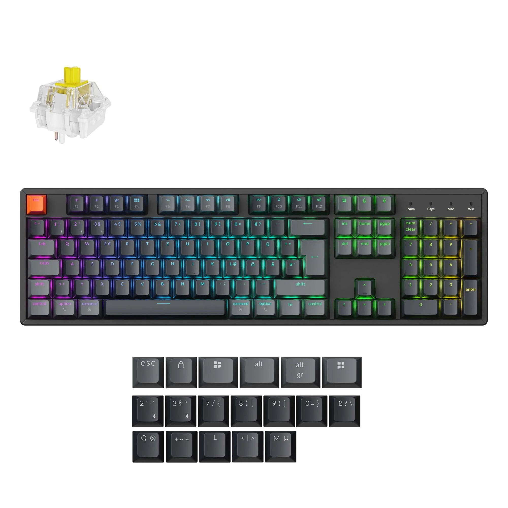Keychron K10 QMK Wireless Mechanical Keyboard (ISO Layout) - Version 2 - View 6