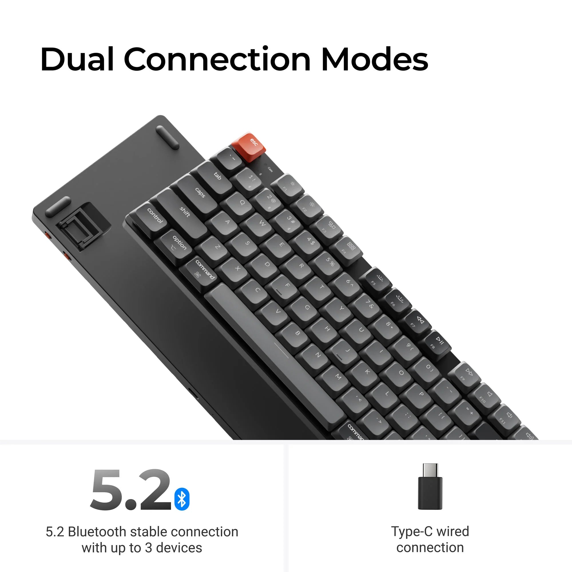 Keychron K1 QMK Wireless Mechanical Keyboard (Version 6) - View 3