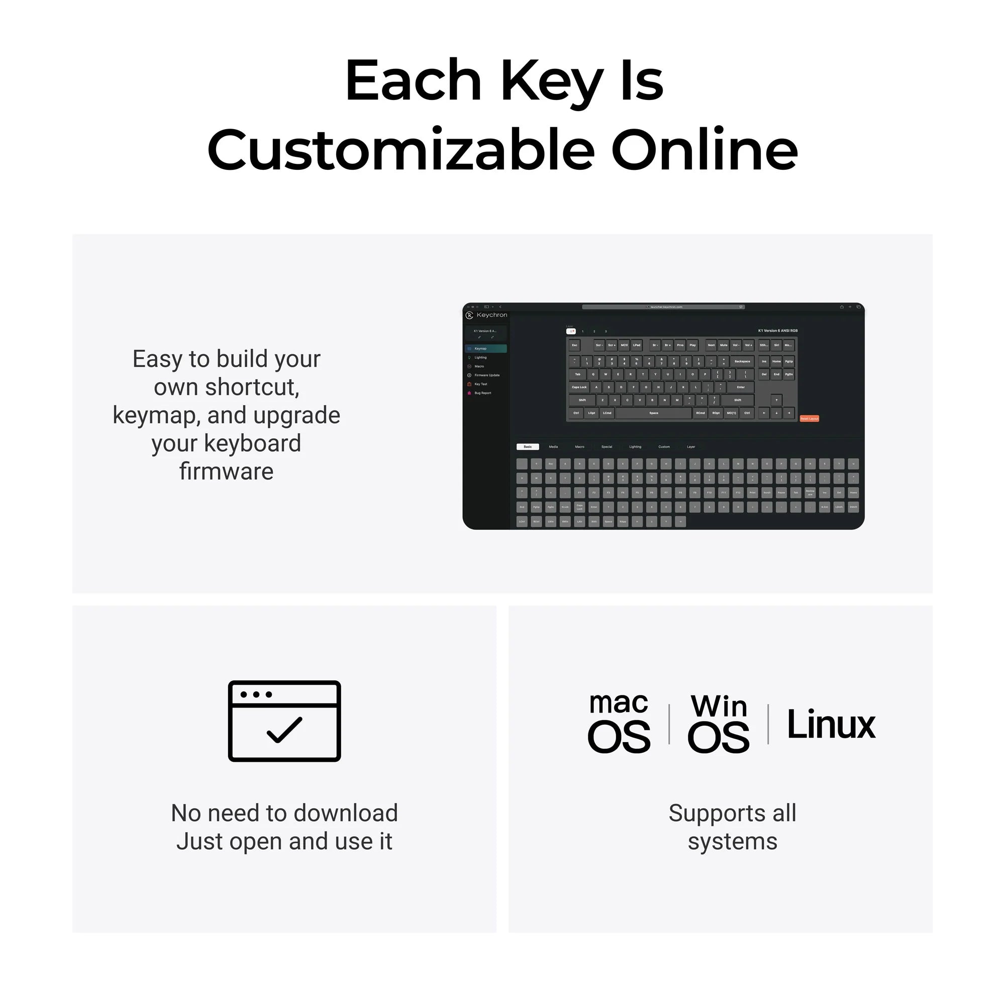Keychron K1 QMK Wireless Mechanical Keyboard (Version 6) - View 6