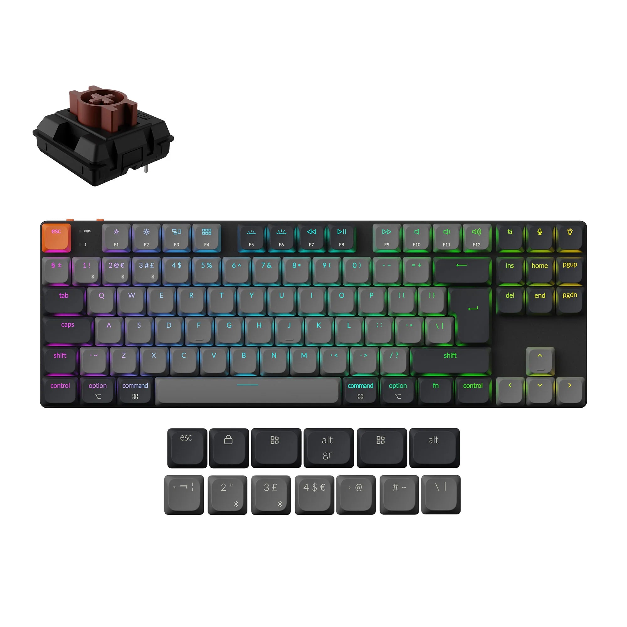 Keychron K1 QMK Wireless Mechanical Keyboard (ISO Layout) - Version 6 - View 2