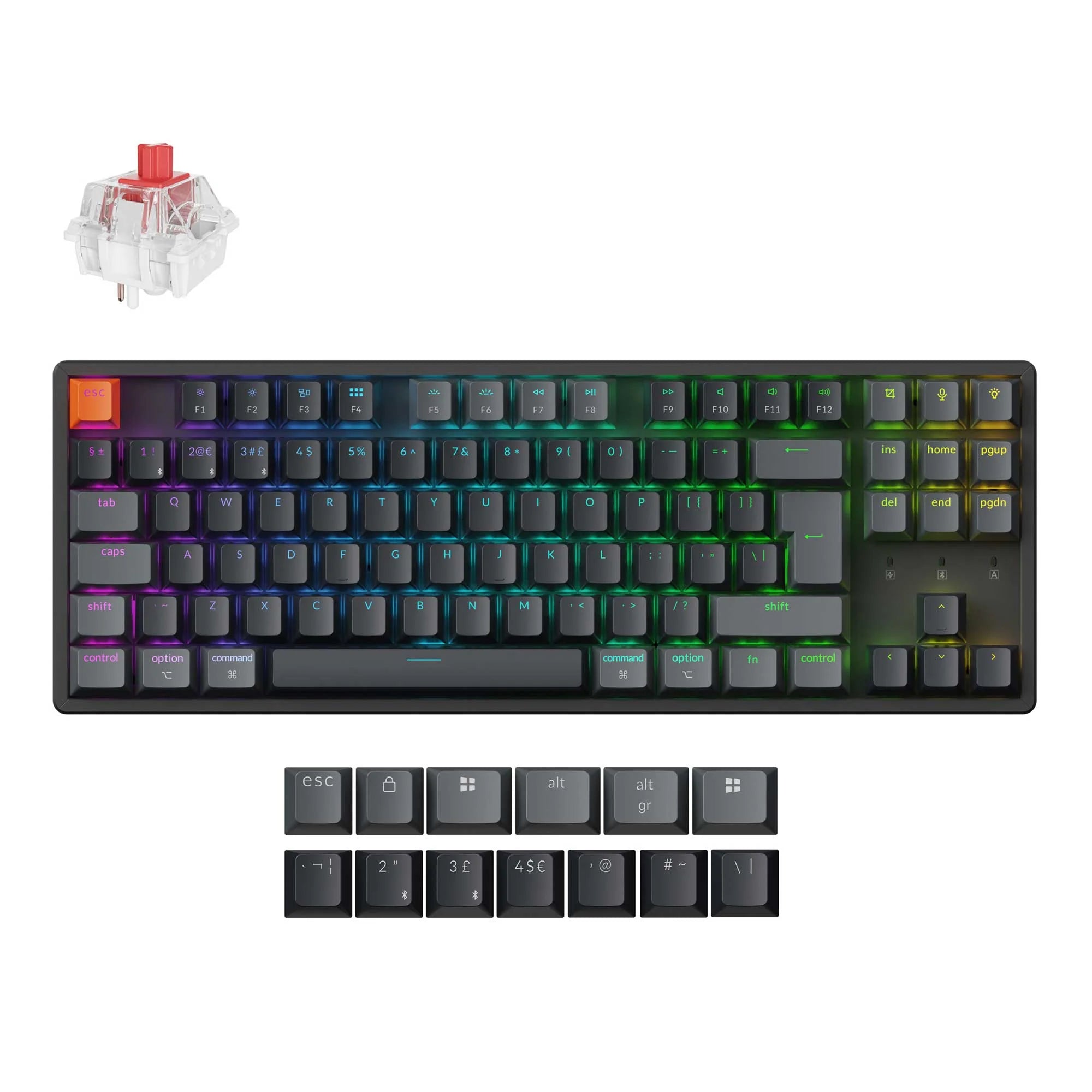 Keychron K8 QMK Wireless Mechanical Keyboard ISO Layout Collection (Version 2) - View 4