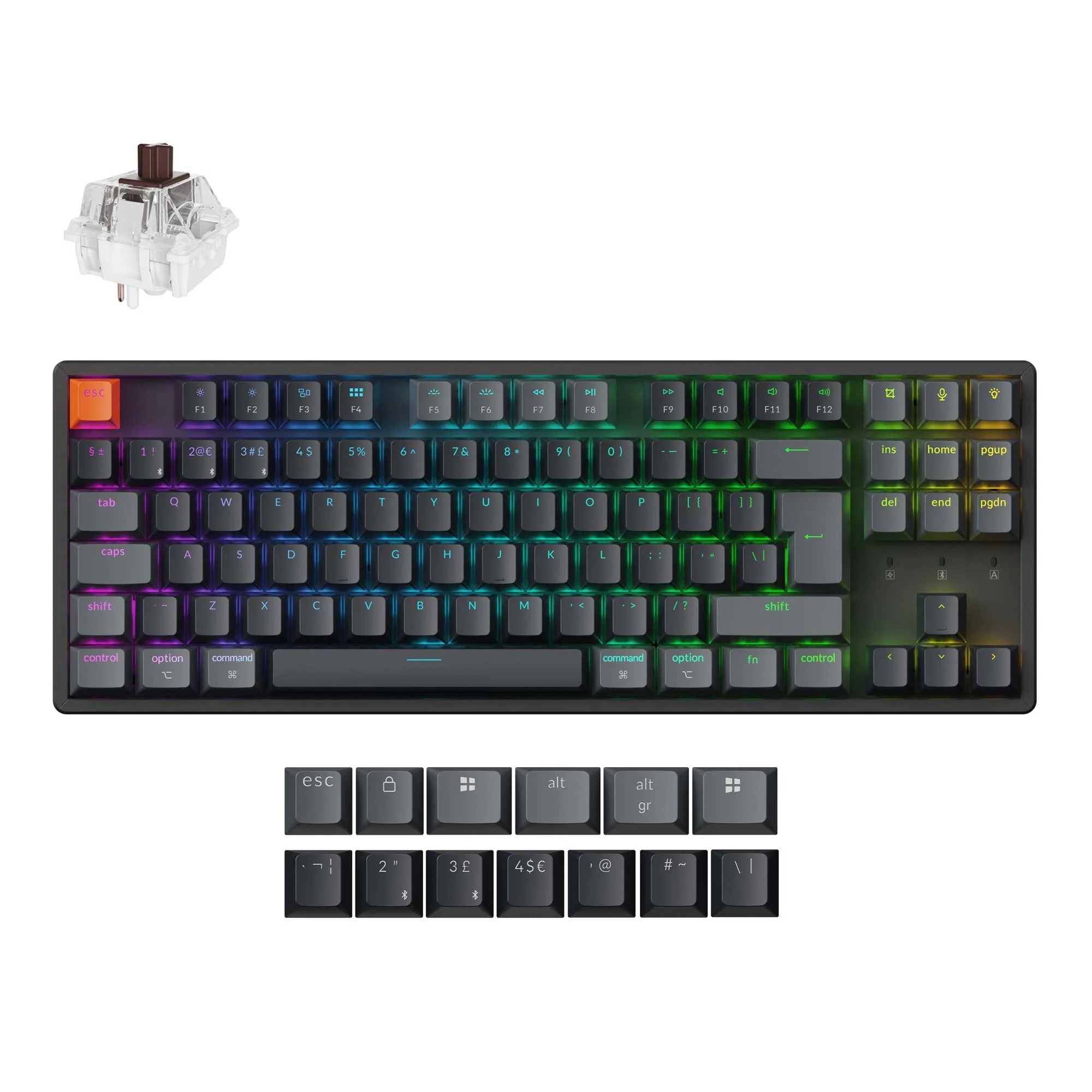 Keychron K8 QMK Wireless Mechanical Keyboard ISO Layout Collection (Version 2) - View 5