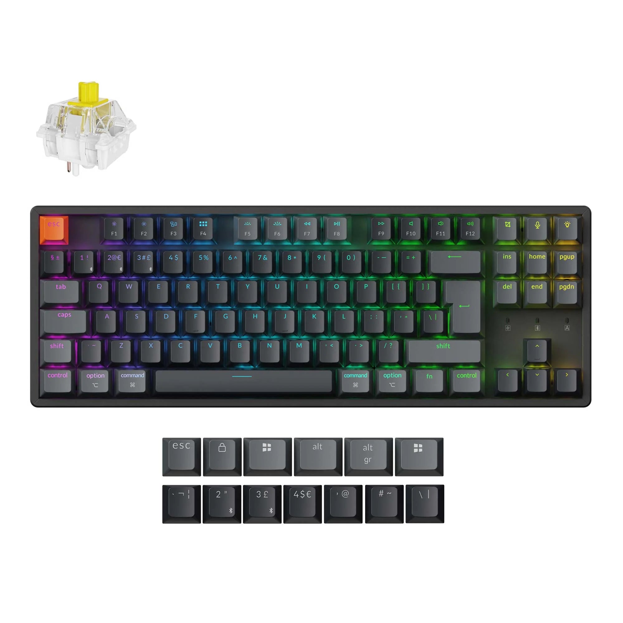 Keychron K8 QMK Wireless Mechanical Keyboard ISO Layout Collection (Version 2) - View 6