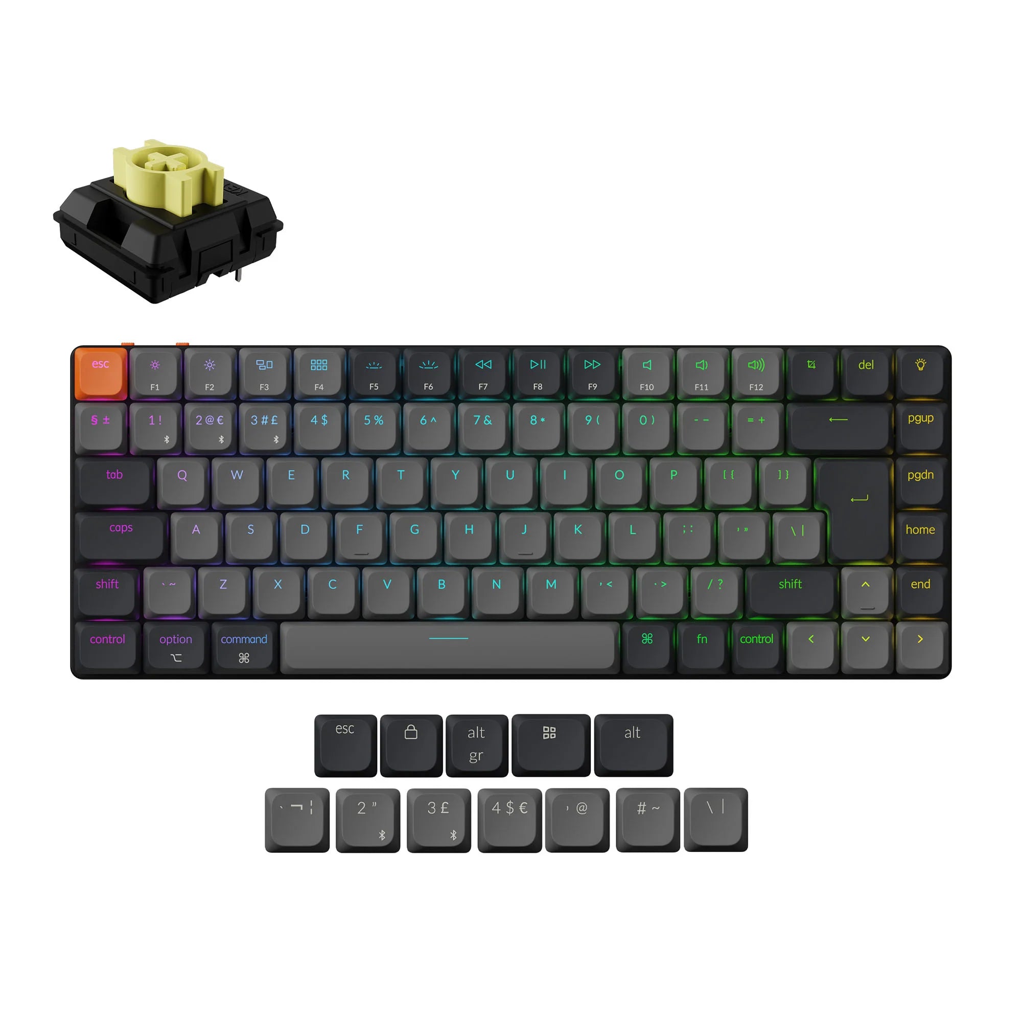 Keychron K3 QMK Wireless Mechanical Keyboard (ISO Layout) - Version 3 - View 3