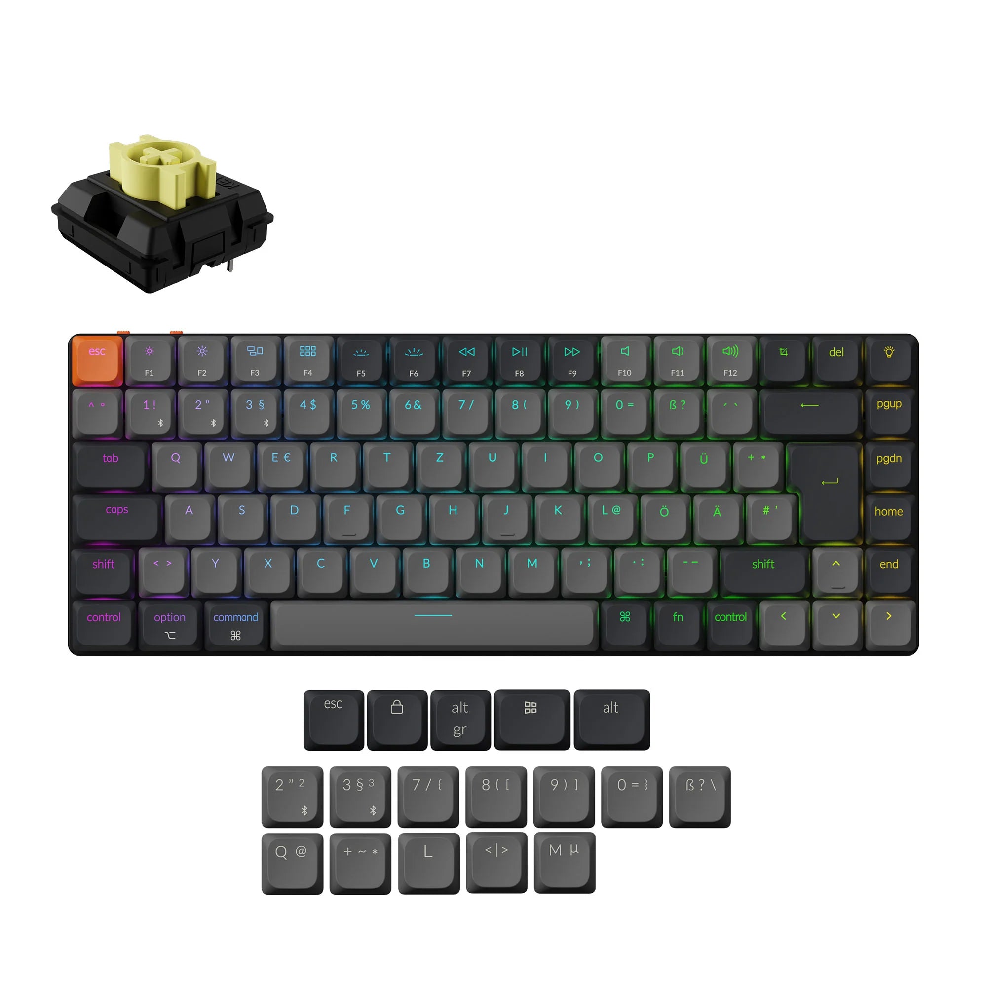 Keychron K3 QMK Wireless Mechanical Keyboard (ISO Layout) - Version 3 - View 6
