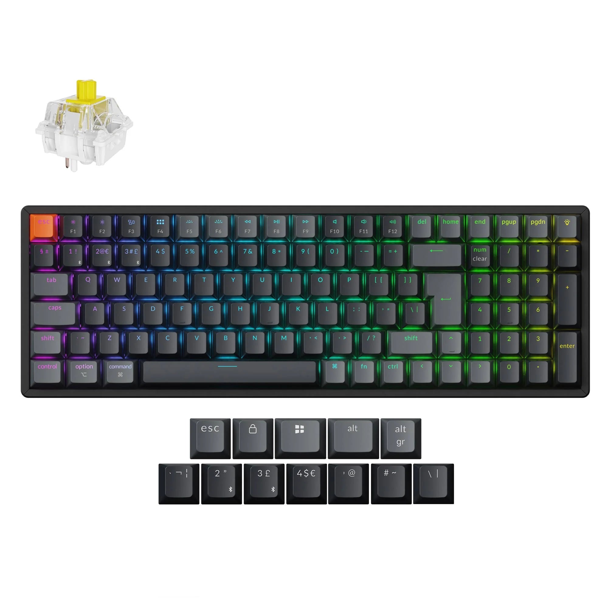 Keychron K4 QMK Wireless Mechanical Keyboard (ISO Layout) - Version 3 - View 3