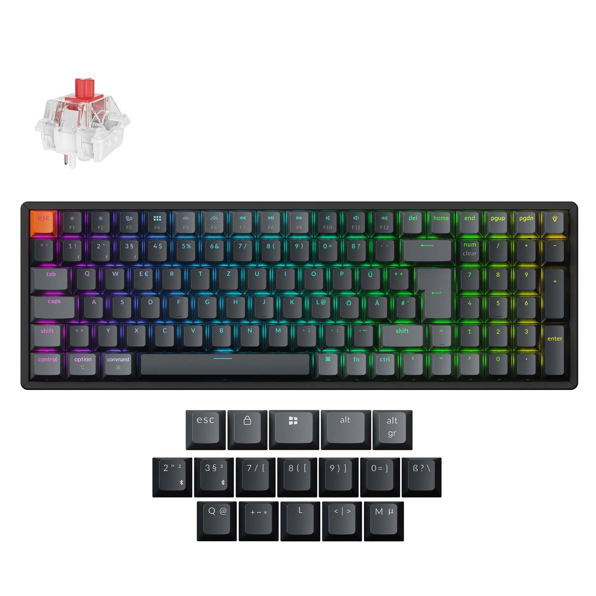 Keychron K4 QMK Wireless Mechanical Keyboard (ISO Layout) - Version 3 - View 4