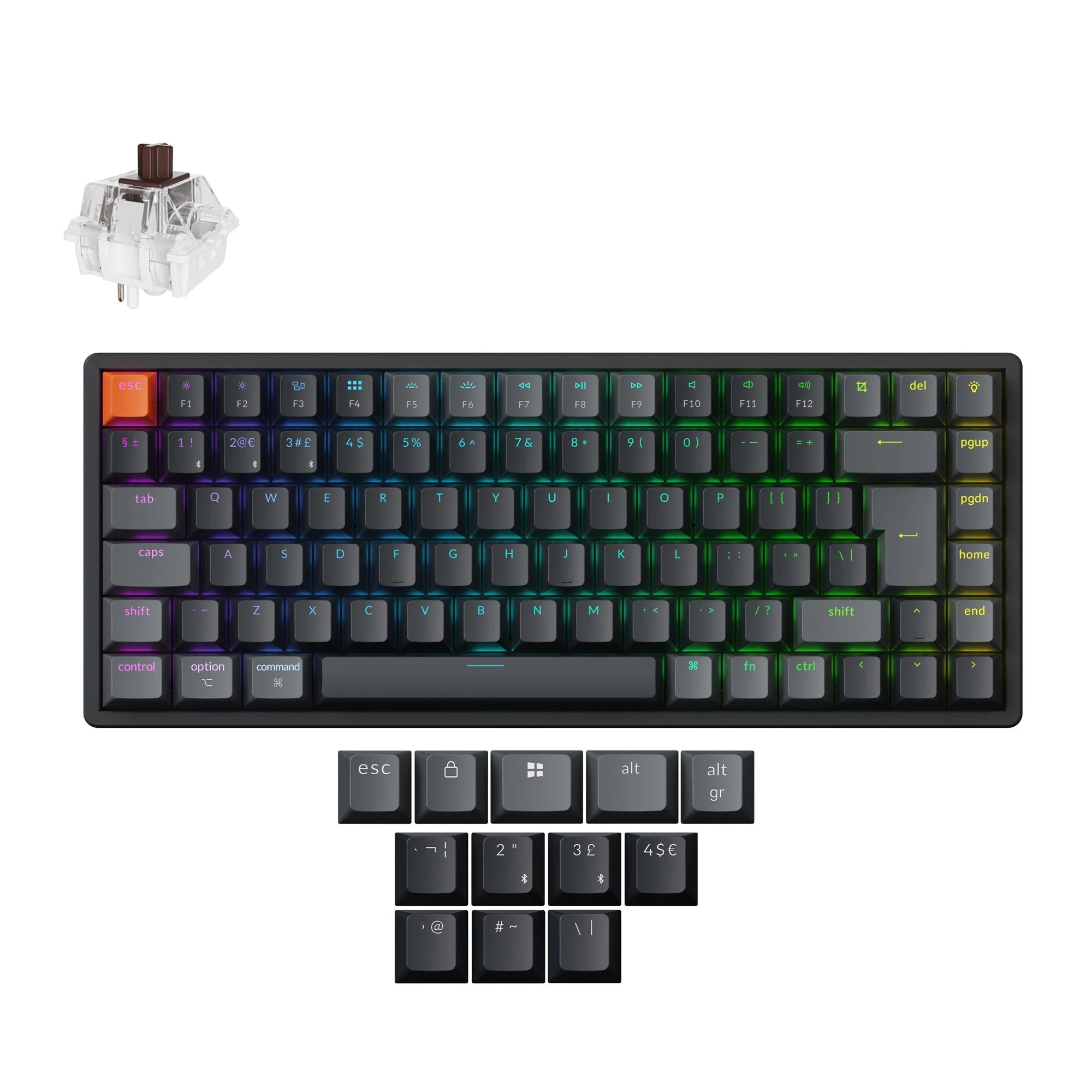 Keychron K2 QMK Wireless Mechanical Keyboard (ISO Layout) - Version 3 - View 2