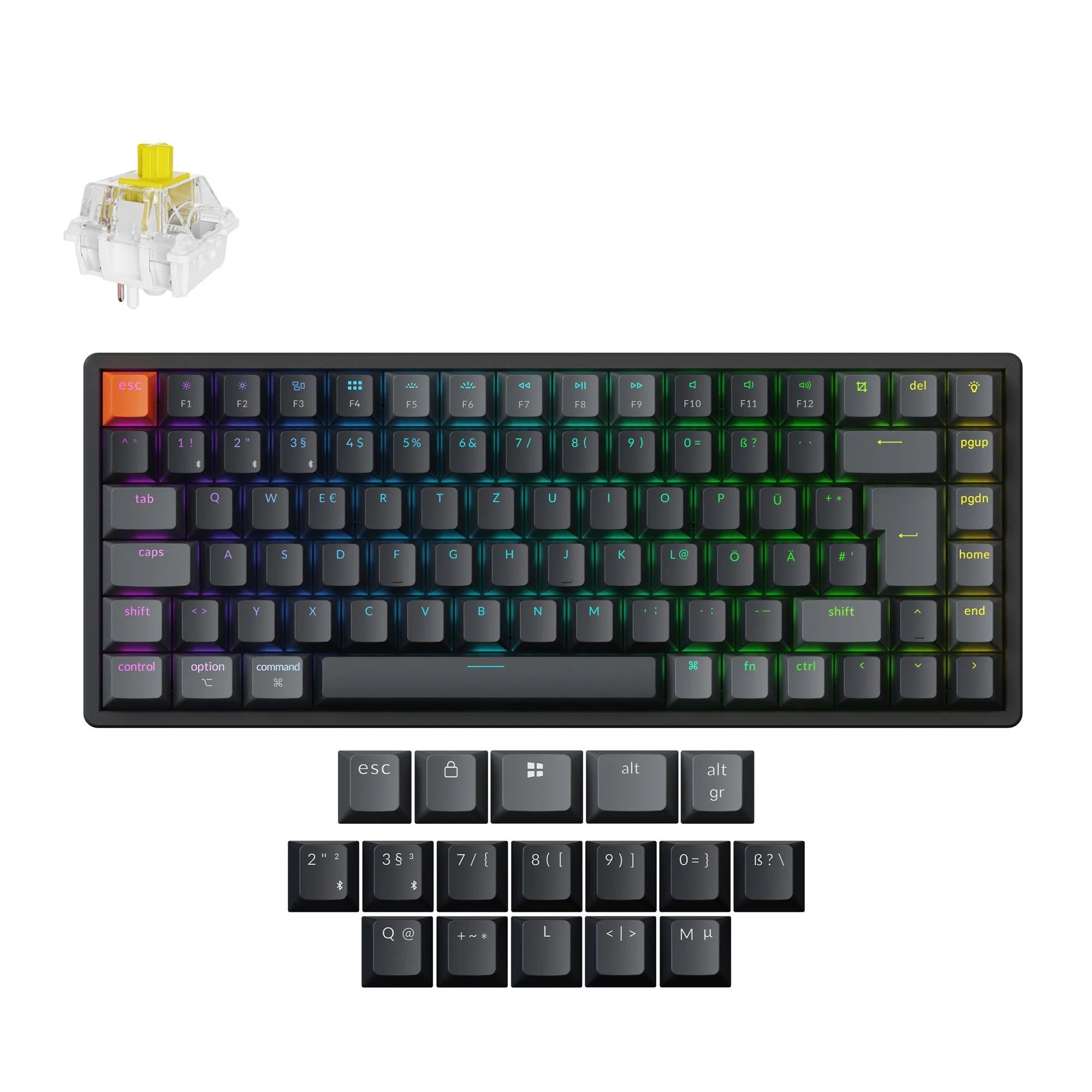 Keychron K2 QMK Wireless Mechanical Keyboard (ISO Layout) - Version 3 - View 6