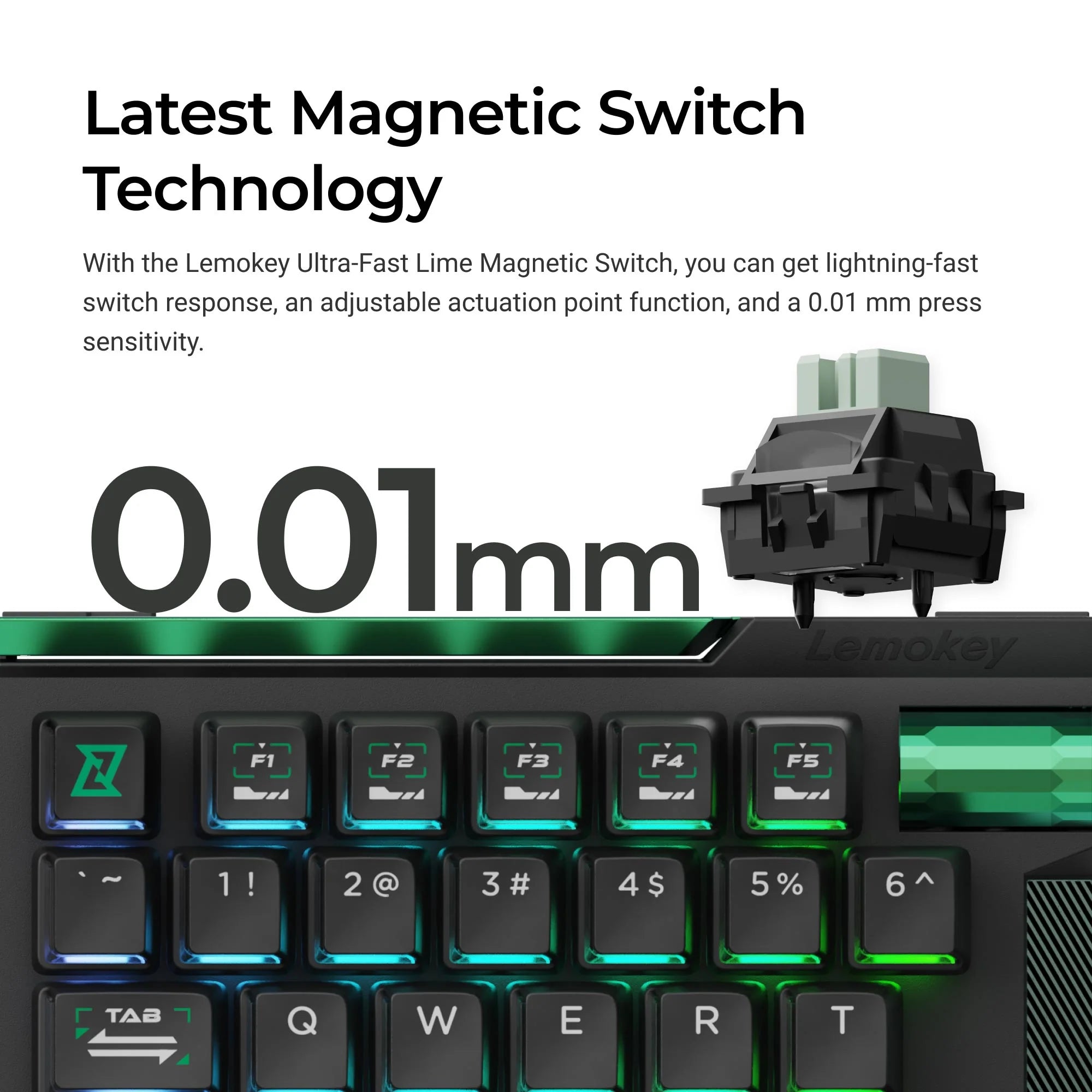 Lemokey L0 HE One Handed Magnetic Switch Gaming Keyboard - View 2