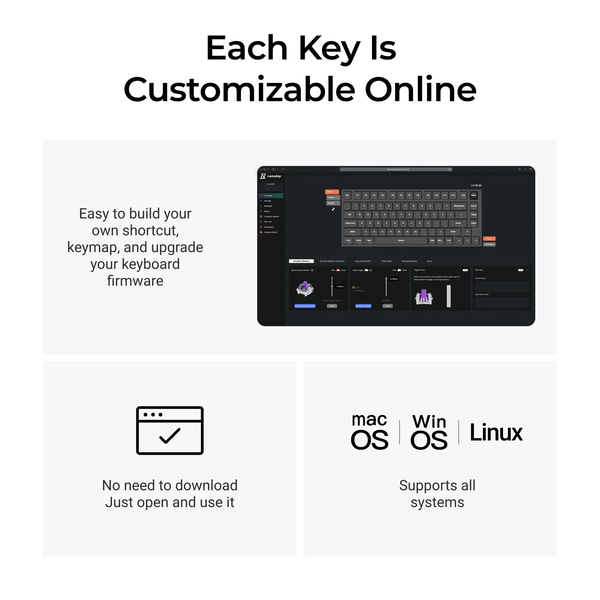 Lemokey L5 HE Magnetic Switch Custom Gaming Keyboard - View 5