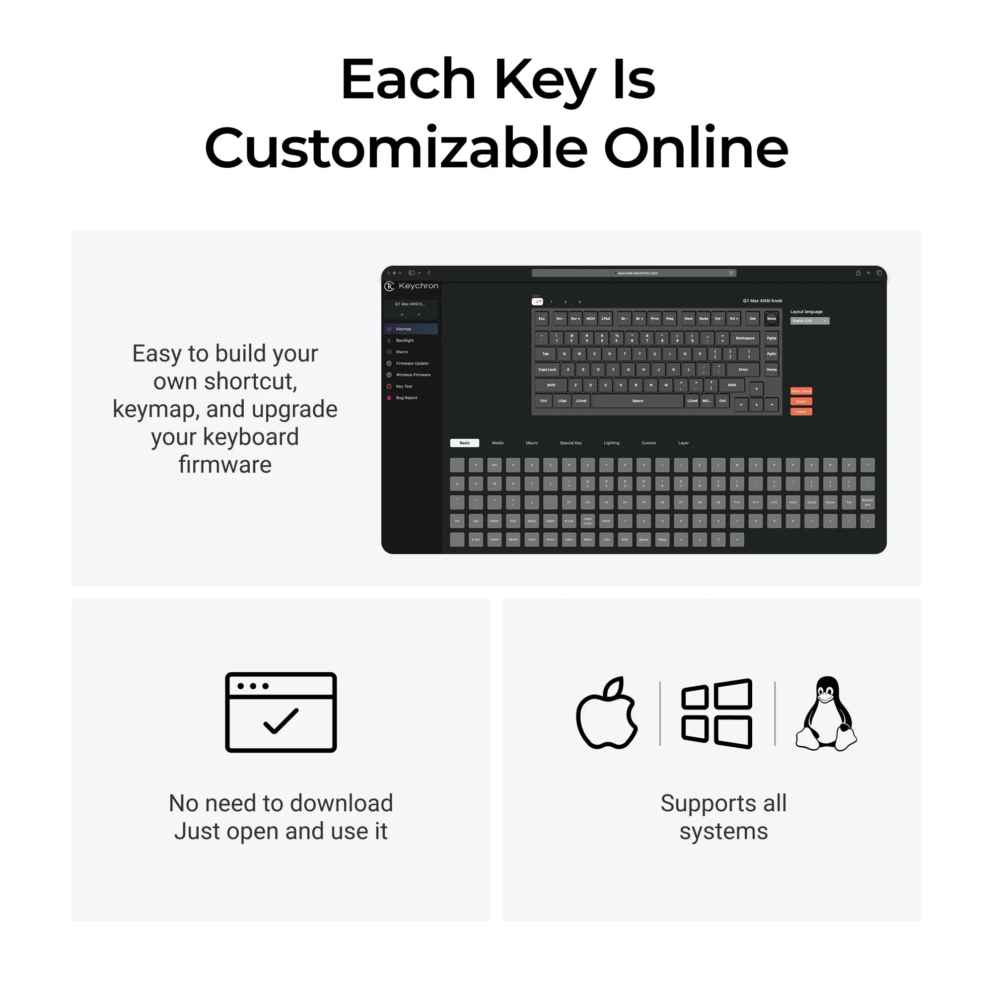 Keychron Q1 Max QMK/VIA Wireless Custom Mechanical Keyboard - View 6