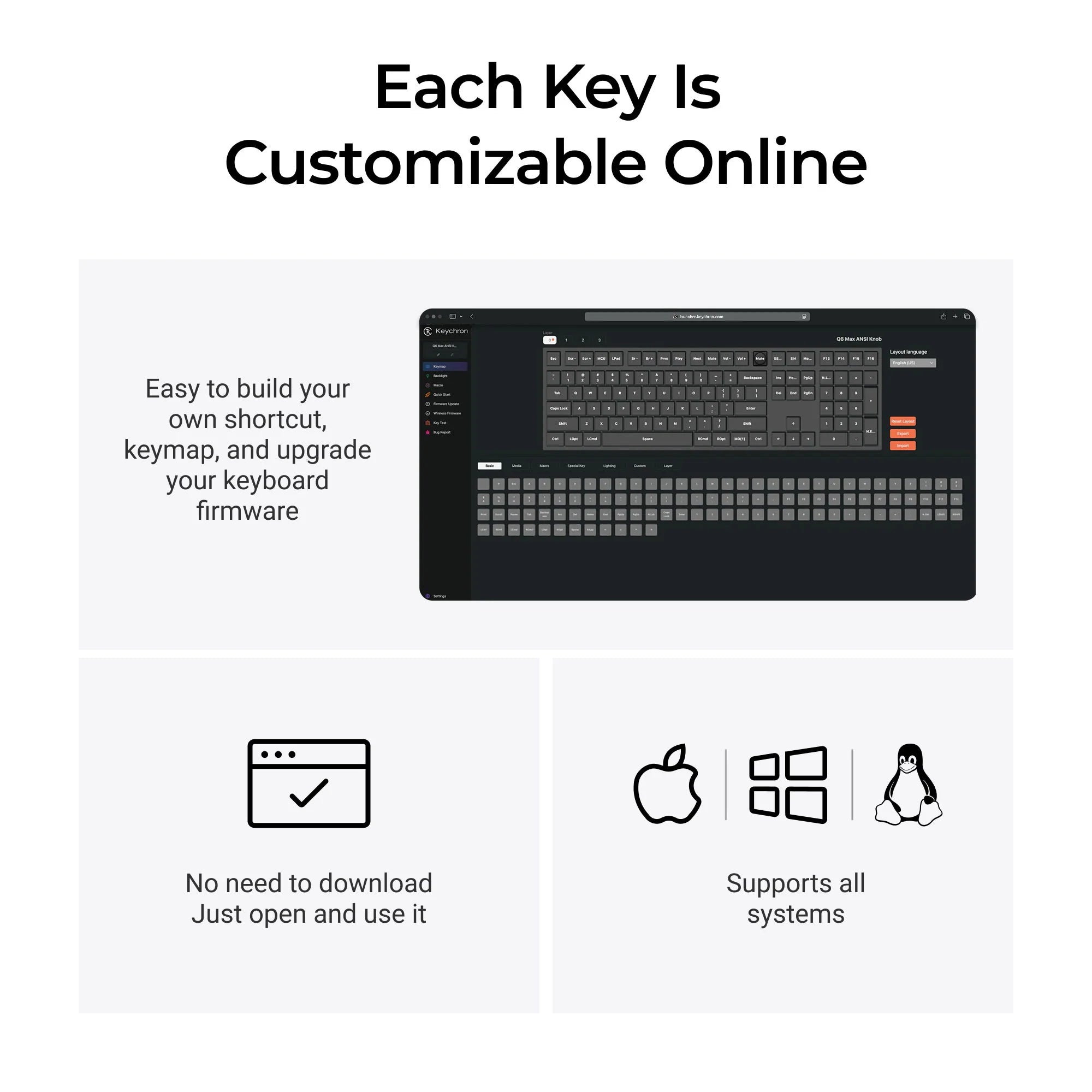Keychron Q6 Max QMK/VIA Wireless Custom Mechanical Keyboard - View 6