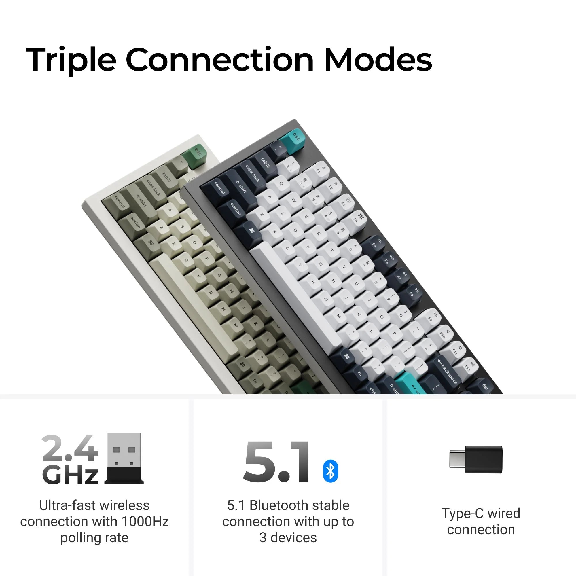 Keychron Q5 Max QMK/VIA Wireless Custom Mechanical Keyboard - View 3