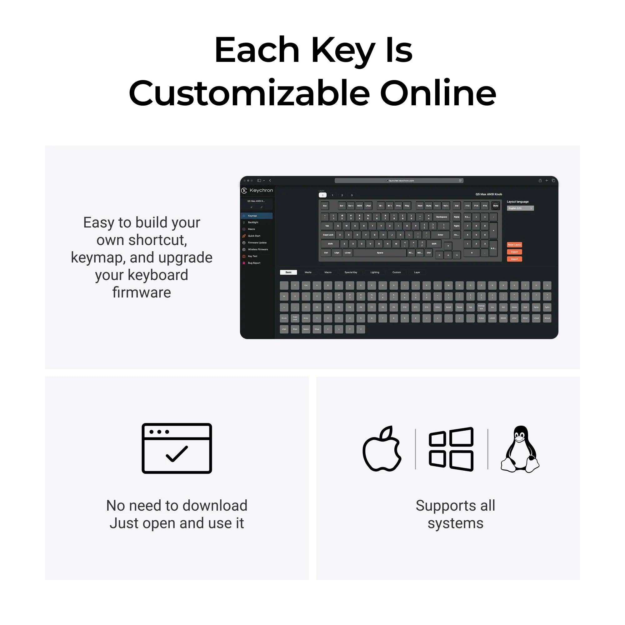 Keychron Q5 Max QMK/VIA Wireless Custom Mechanical Keyboard - View 6