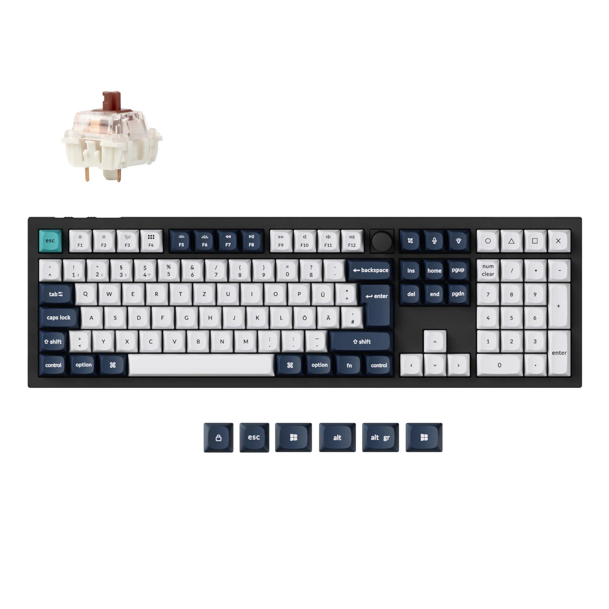 Keychron Q6 Max QMK/VIA Wireless Custom Mechanical Keyboard ISO Layout - View 2