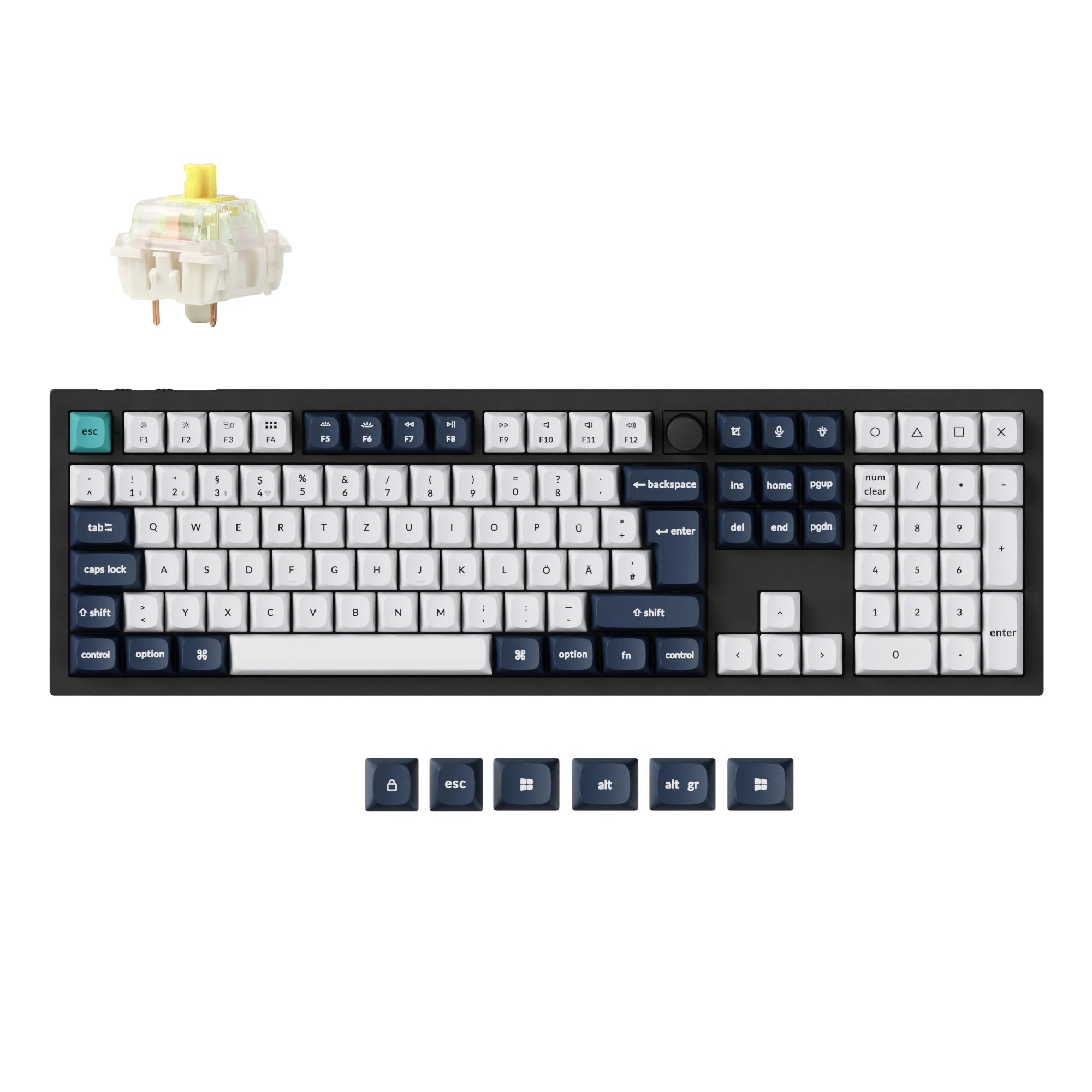 Keychron Q6 Max QMK/VIA Wireless Custom Mechanical Keyboard ISO Layout - View 3